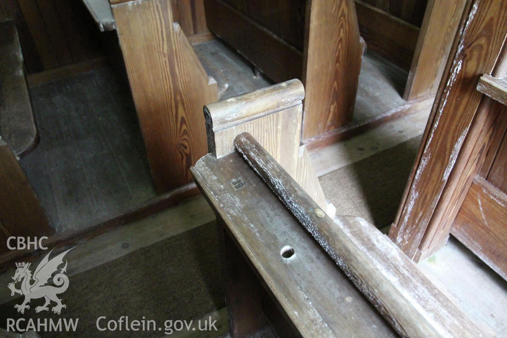 Detail of pew backs