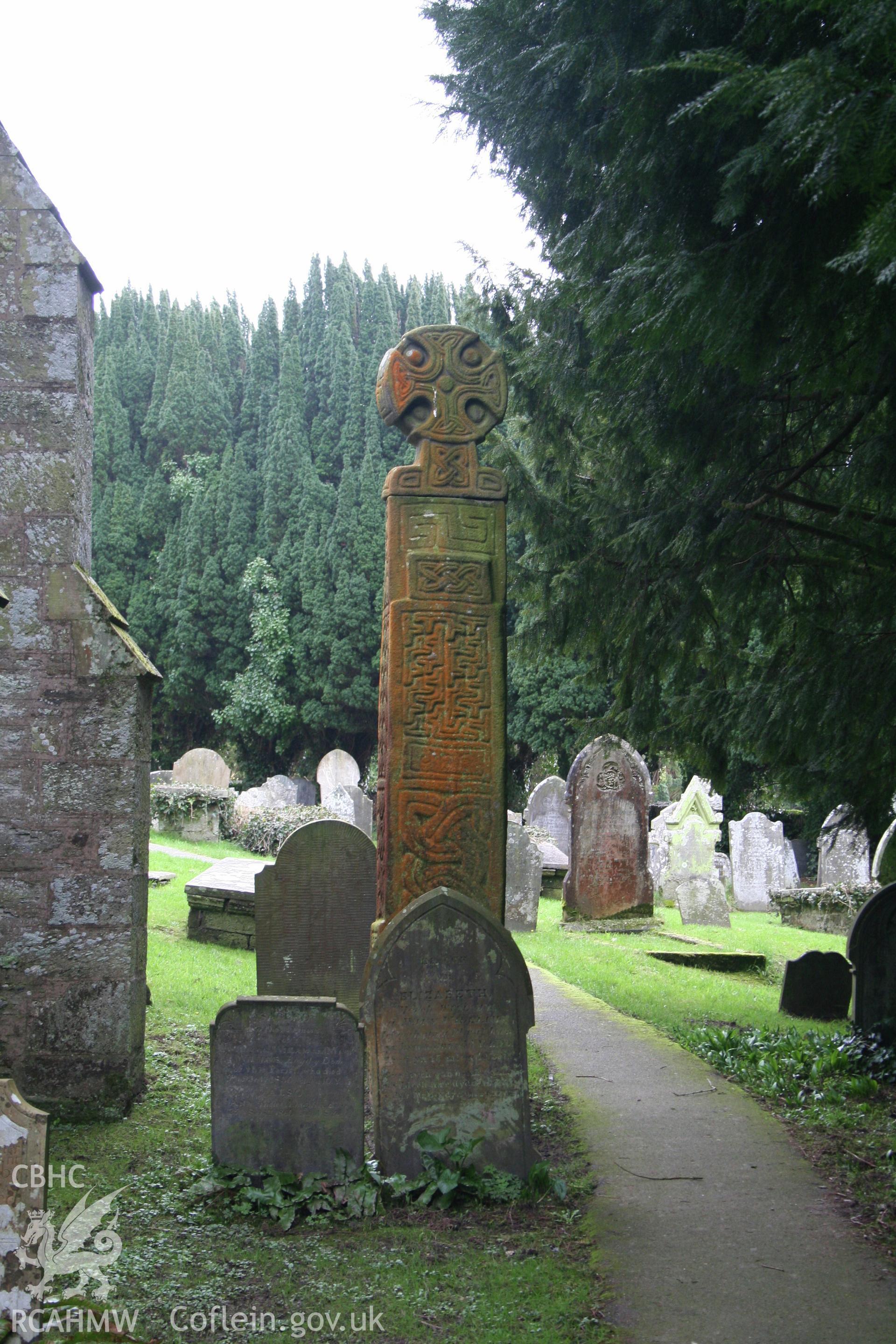 High Cross, St Brynach's Church, Nevern. March 2007. West face.