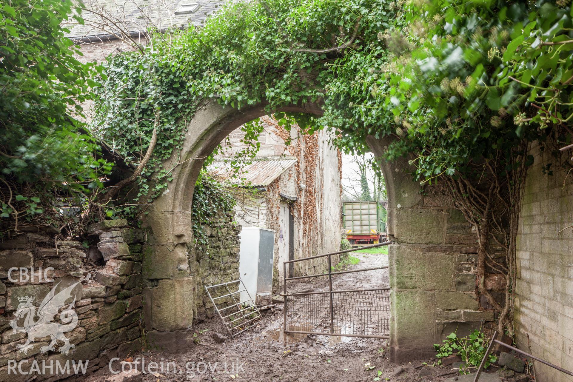 Stone gateway from farm yard into walled into stable area