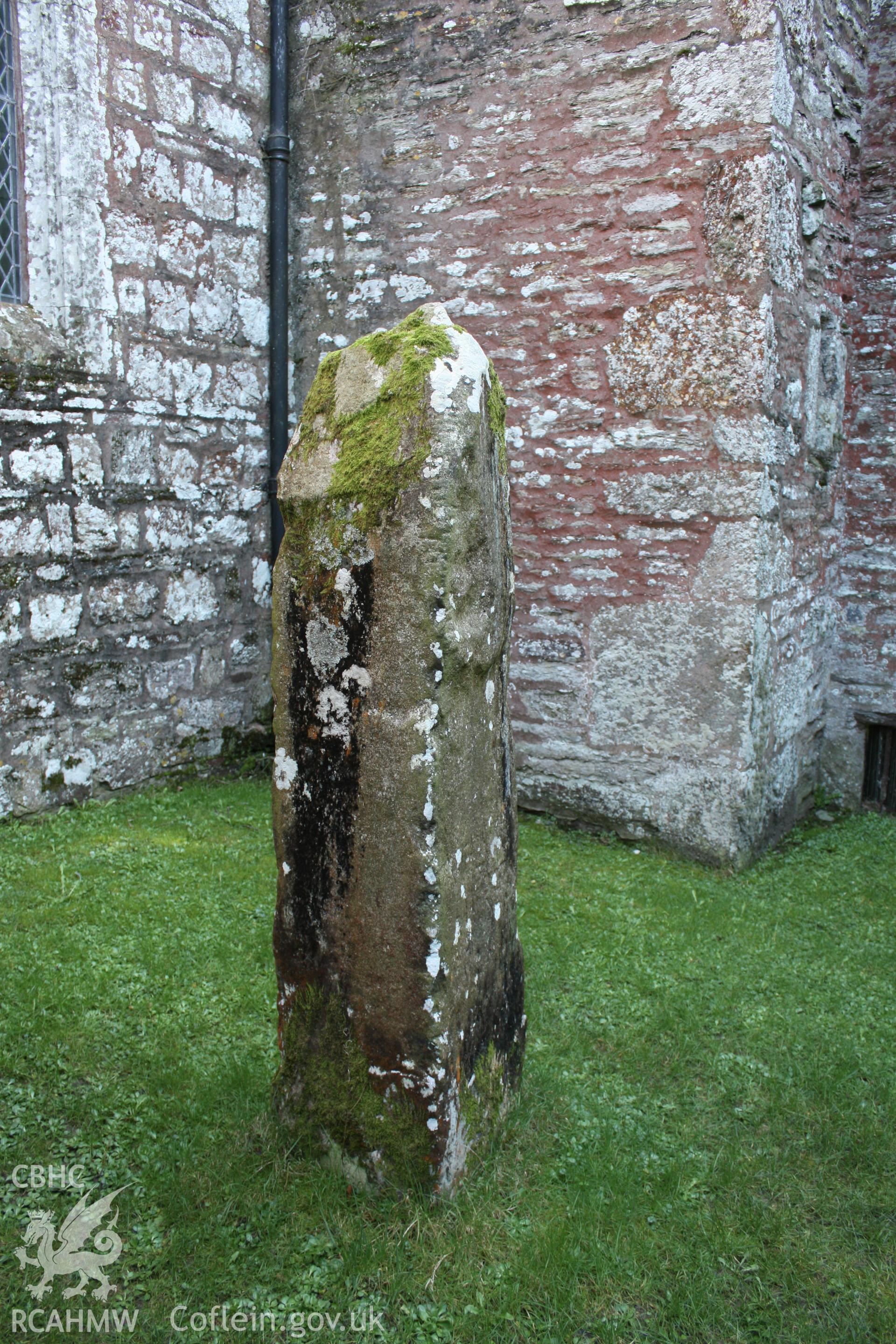 Vitaliani Stone, St Brynach's Churchyard, March 2007. West and south faces.