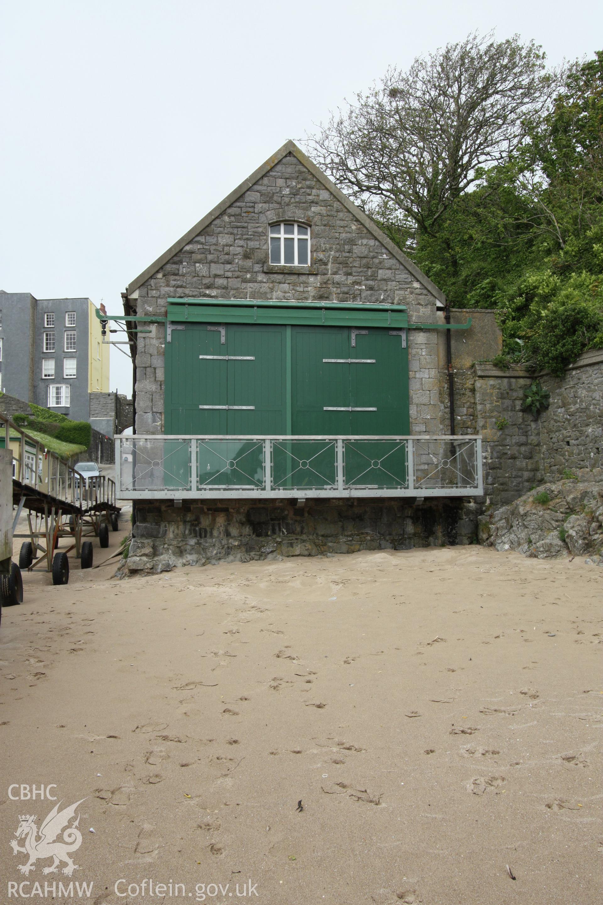 Castle Sands lifeboat station viewed from the east