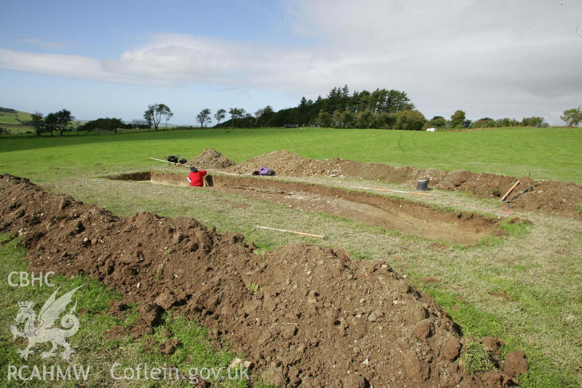 Photo survey of Penlan Roman road excavations, by Archaeology Wales for S4C programme 'Olion'.