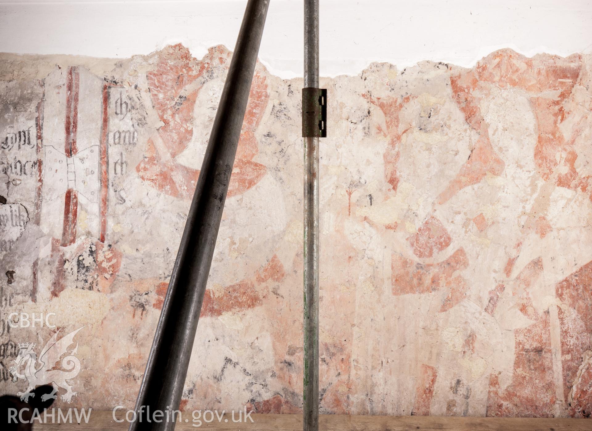 Wall painting on south wall of nave, composite image