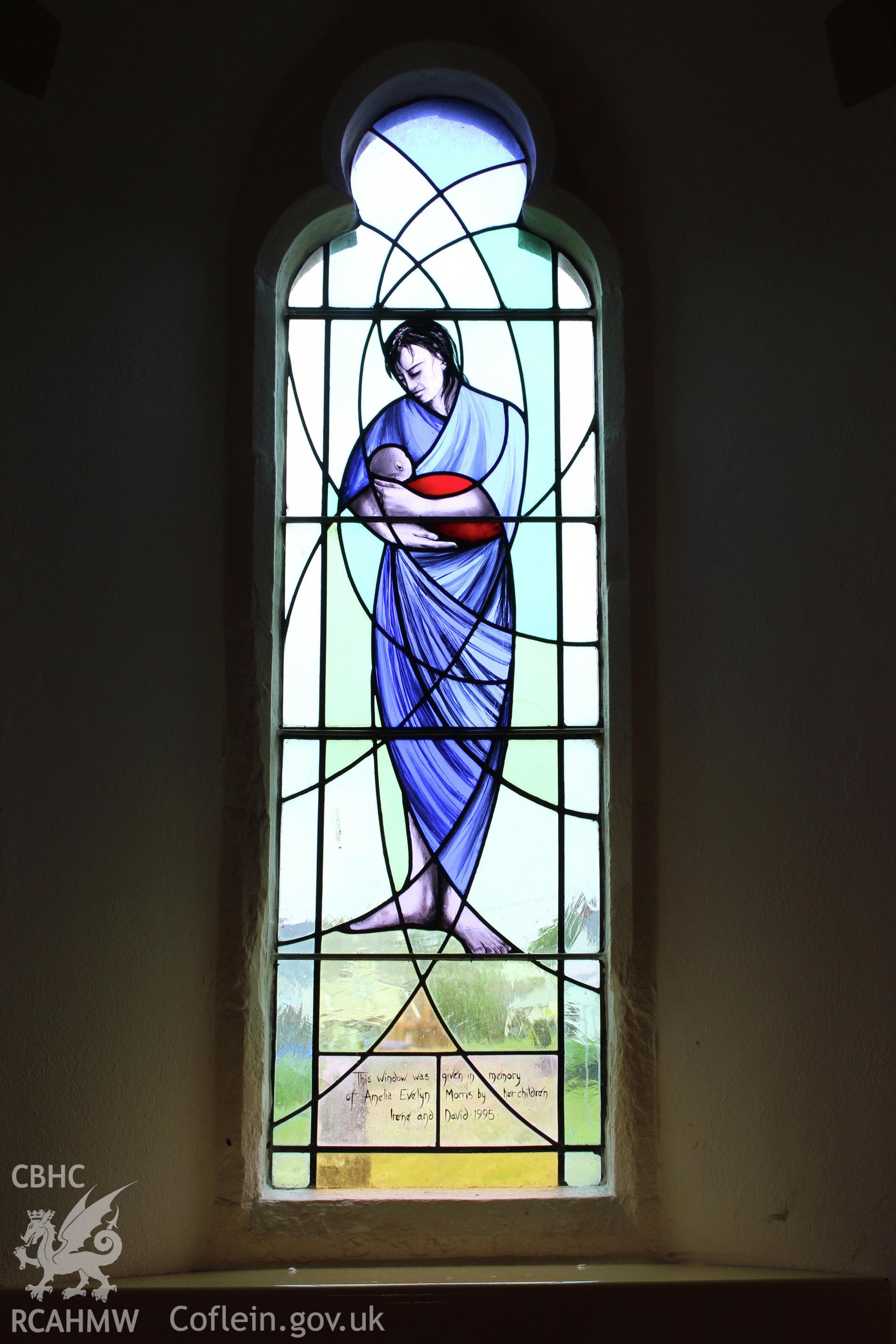 Detail of window: The Virgin and Child by Caroline Loveys 1995-96