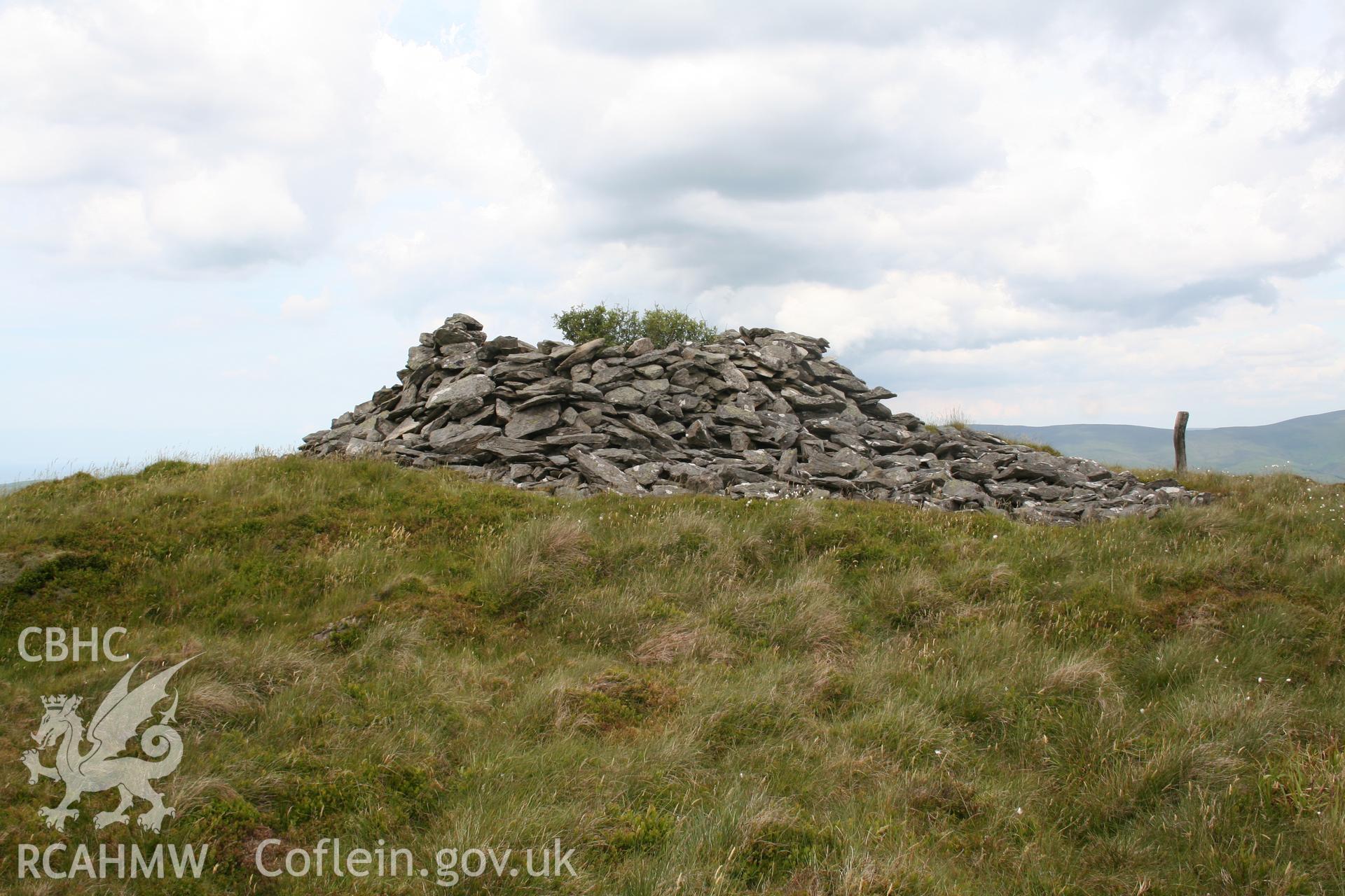 View from the south-east; fence-post to right 1.2m tall.