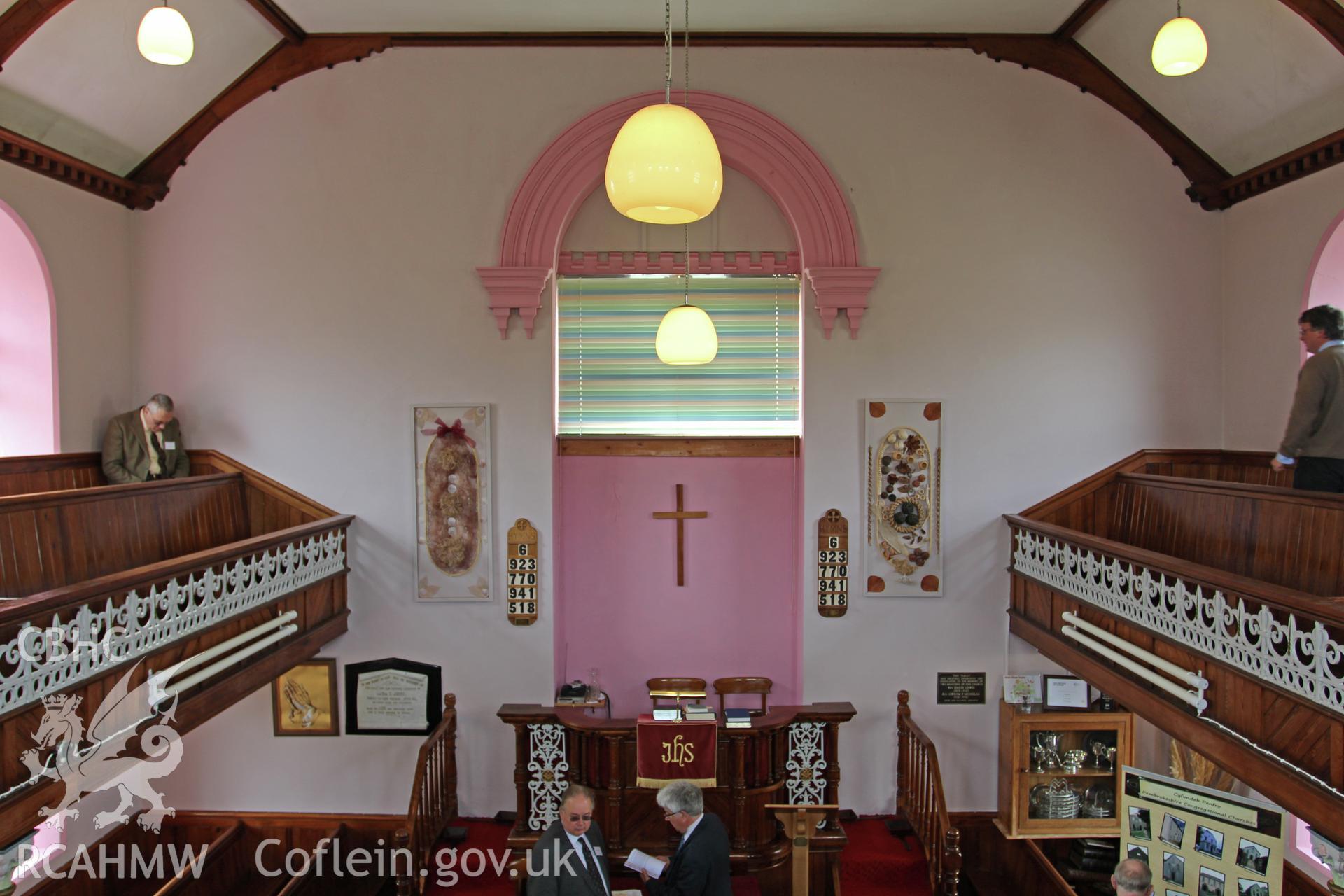 Interior looking west - pulpit & pulpit arch