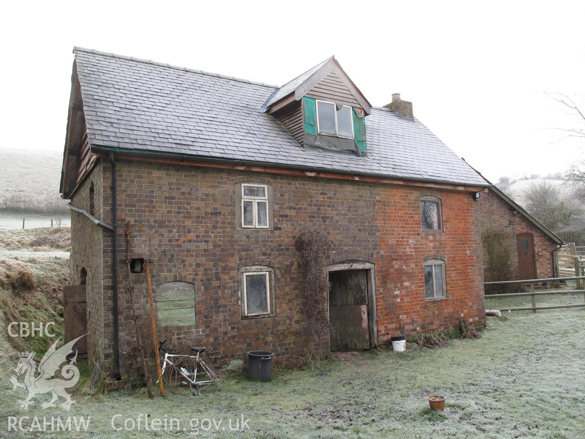 View of Great Cantel Mill, Llanbister, from the north.