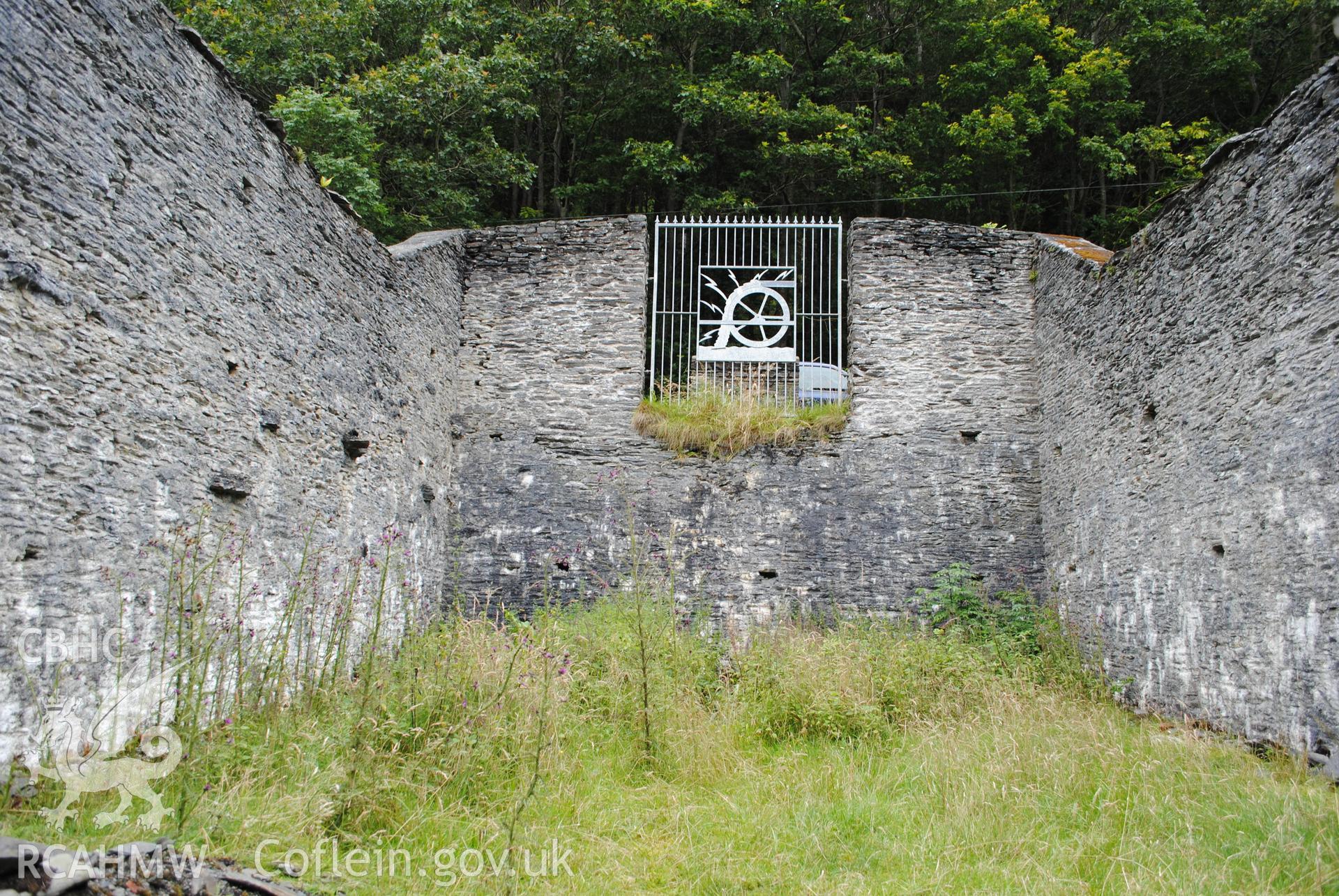 Inerior view of coal store from the south.  The modern gate covers the original coal chute.