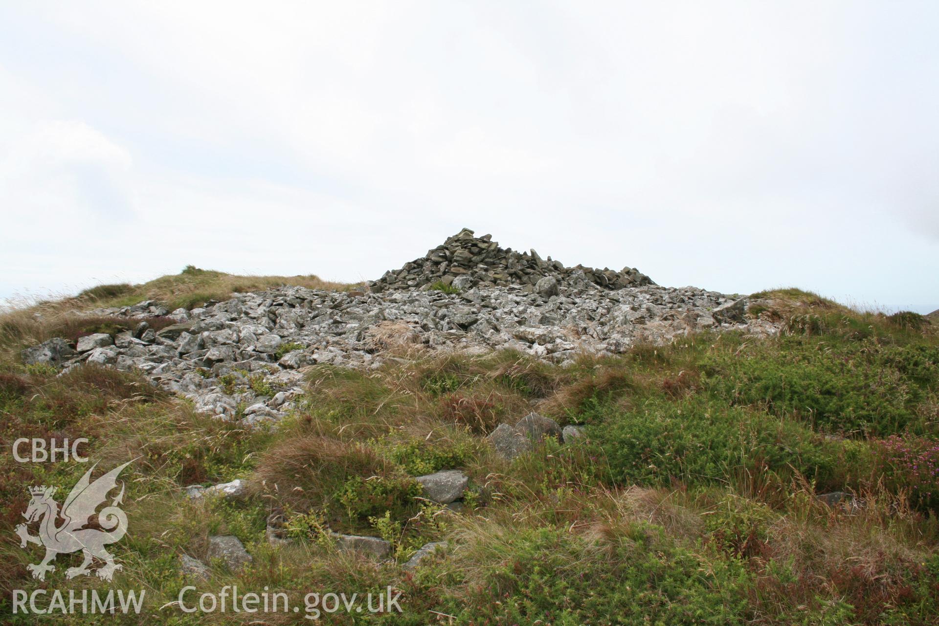 Detail of cairn II, Mynydd Rhiw from the east.