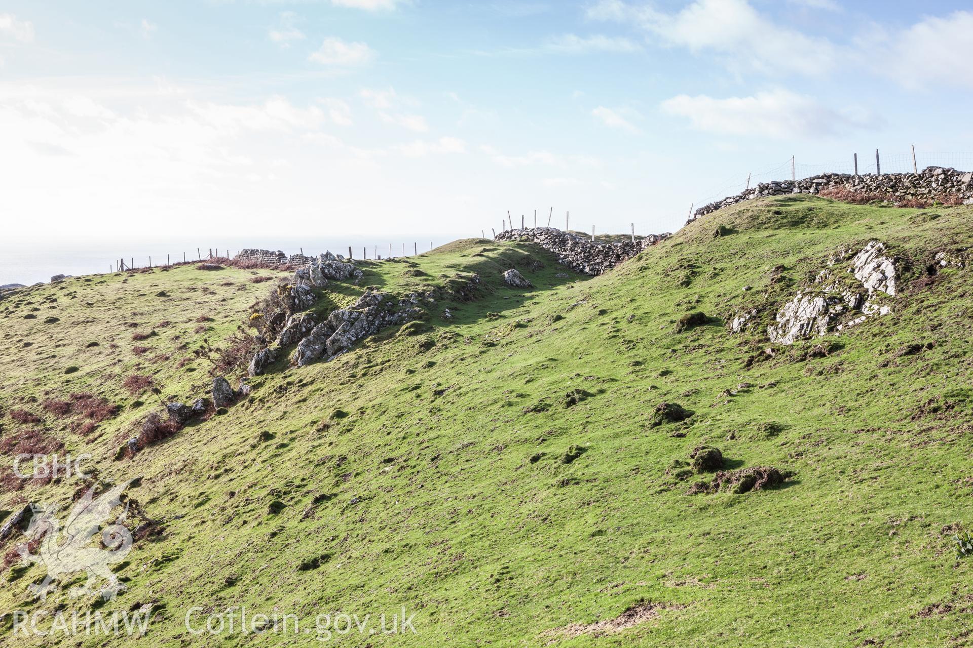 Rock cut ditch viewed from the east