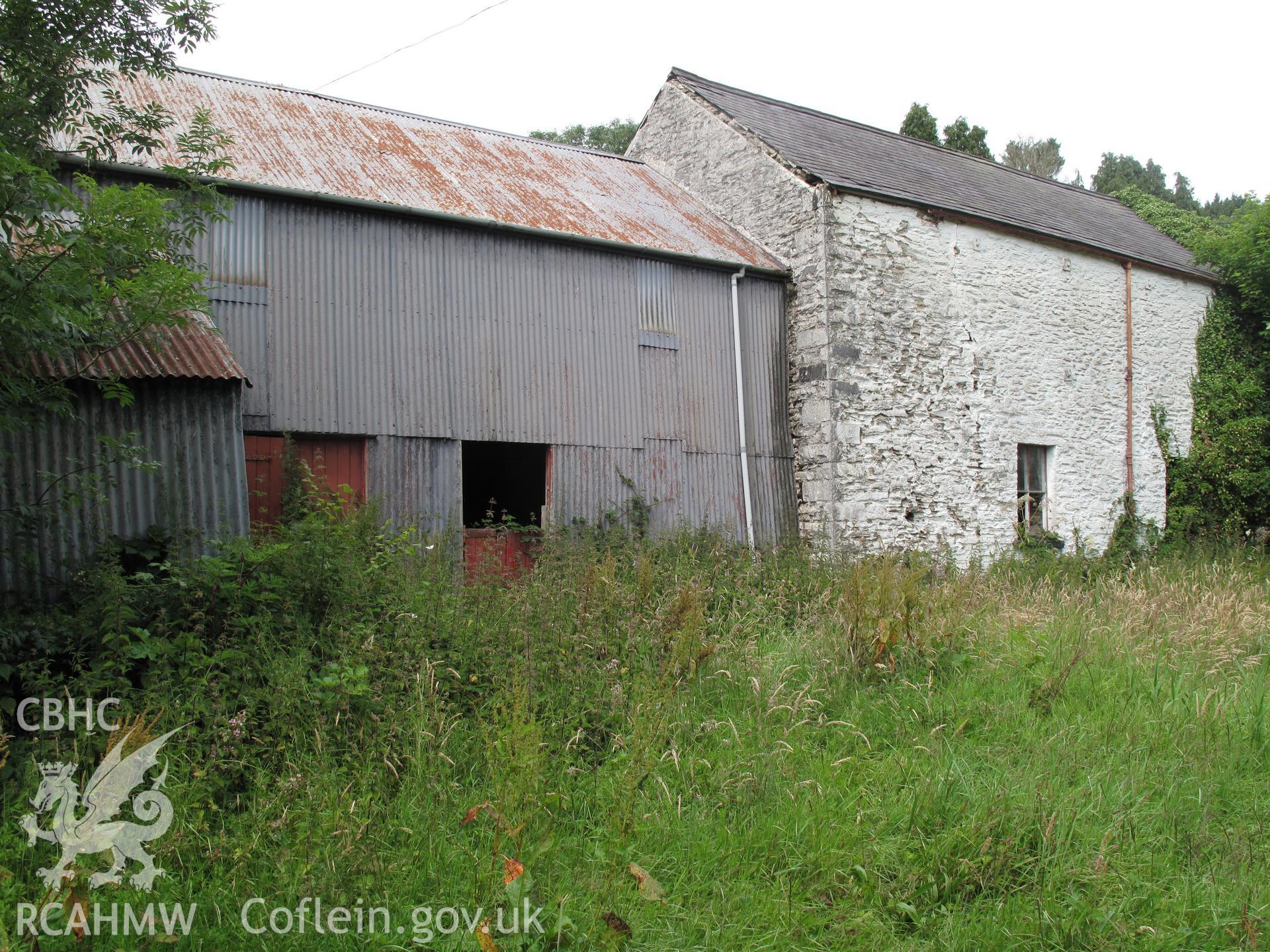 View from the southwest, Pont Llanio Old Milk Factory.