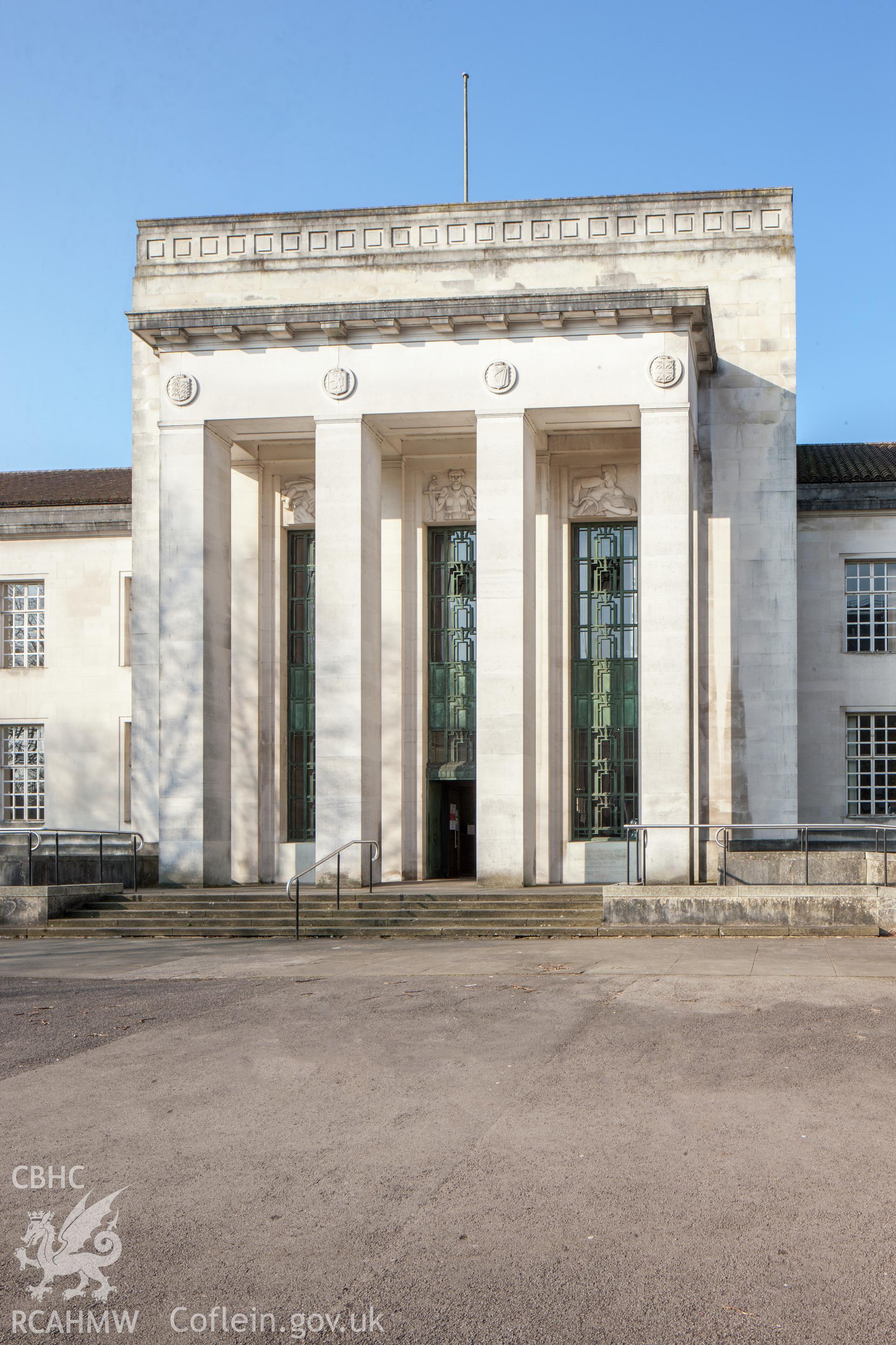 Main entrance and portico from the north northeast