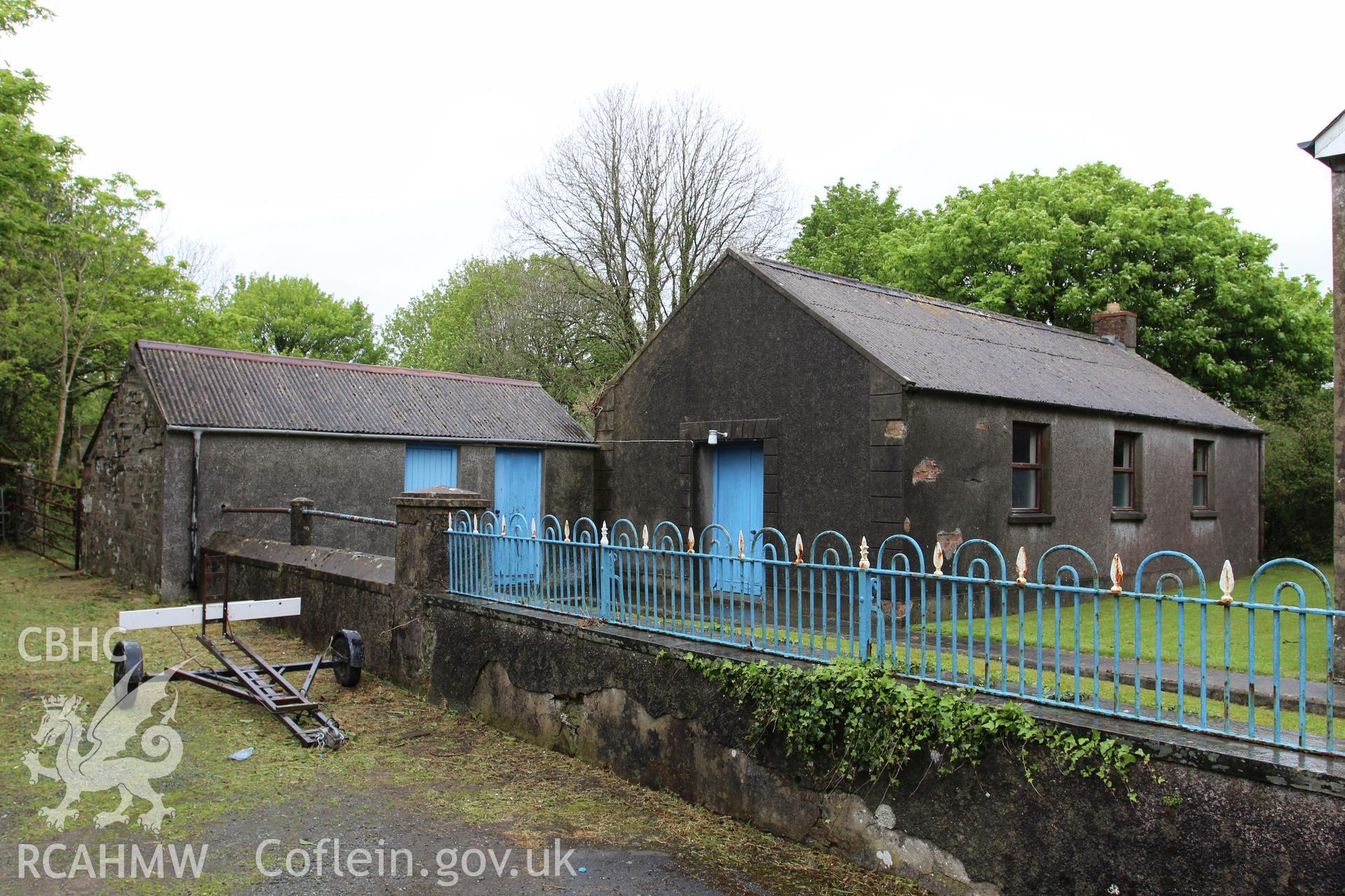 Vestry and outhouse looking north-east