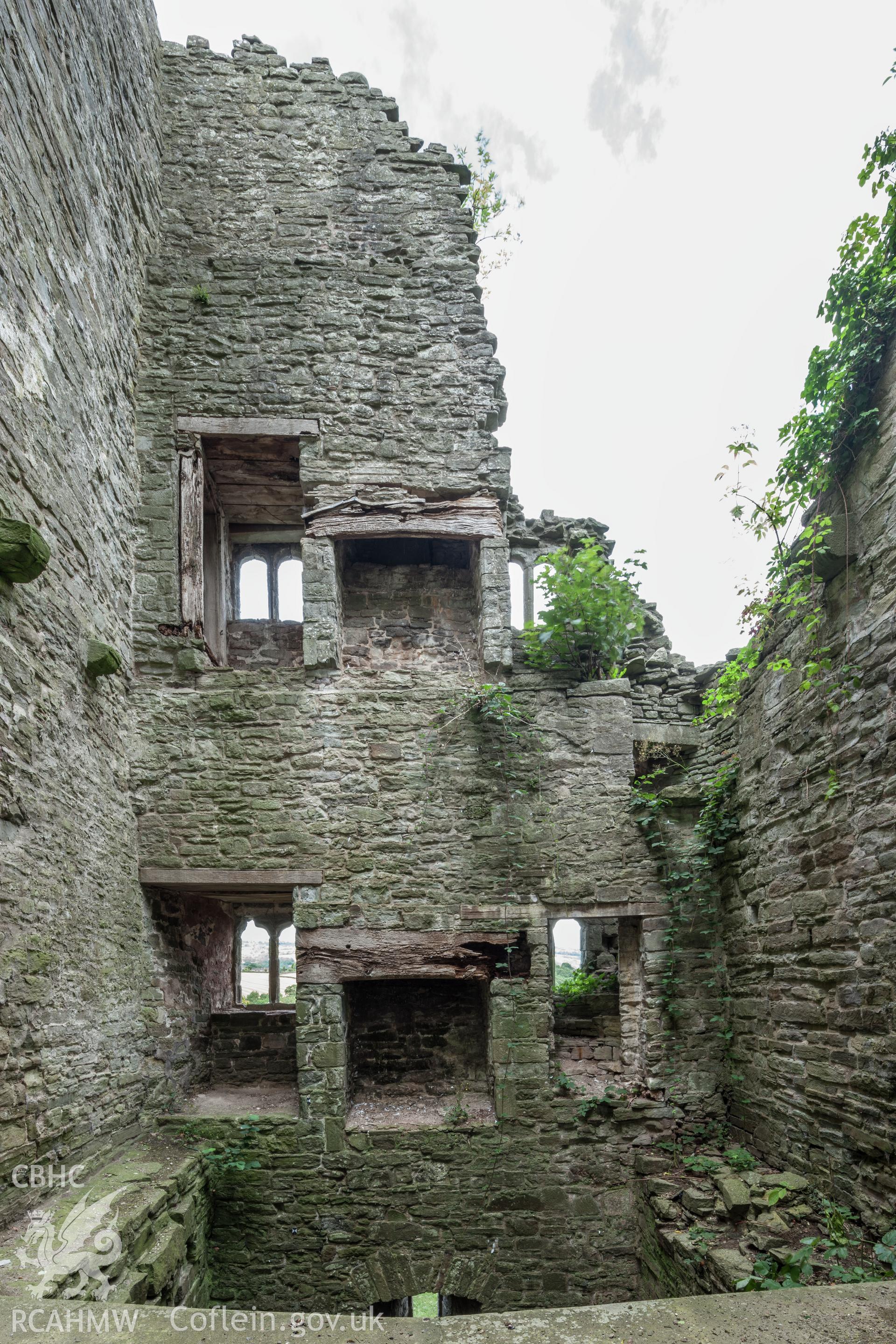 Interior of tower looking north