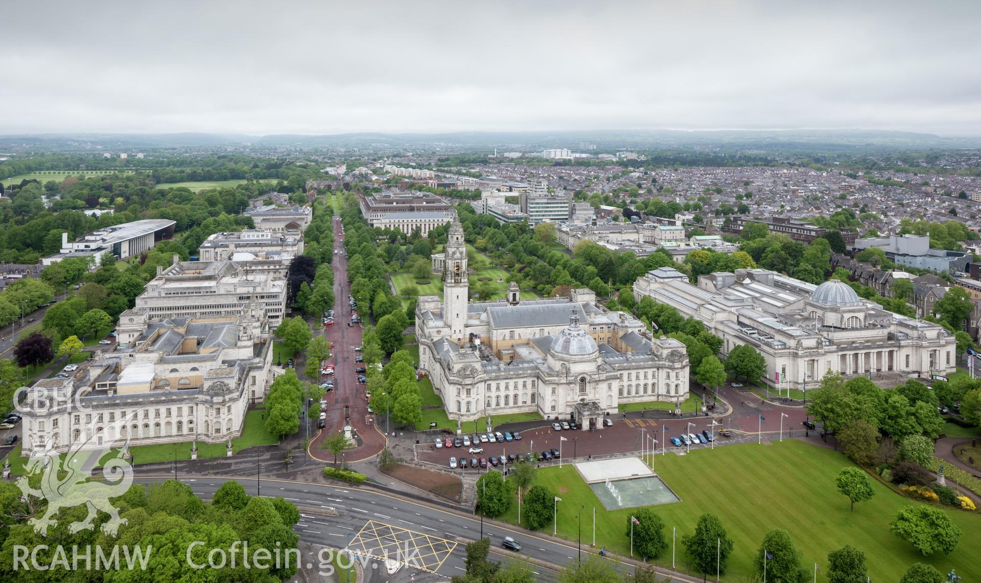 View of the Civic Centre from the roof of the Capital Building