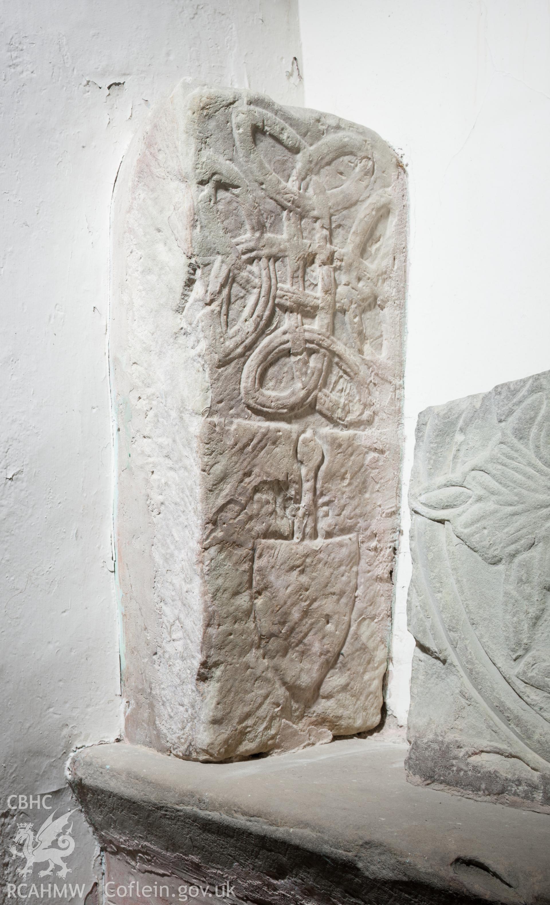 Early christian stone carvings in porch