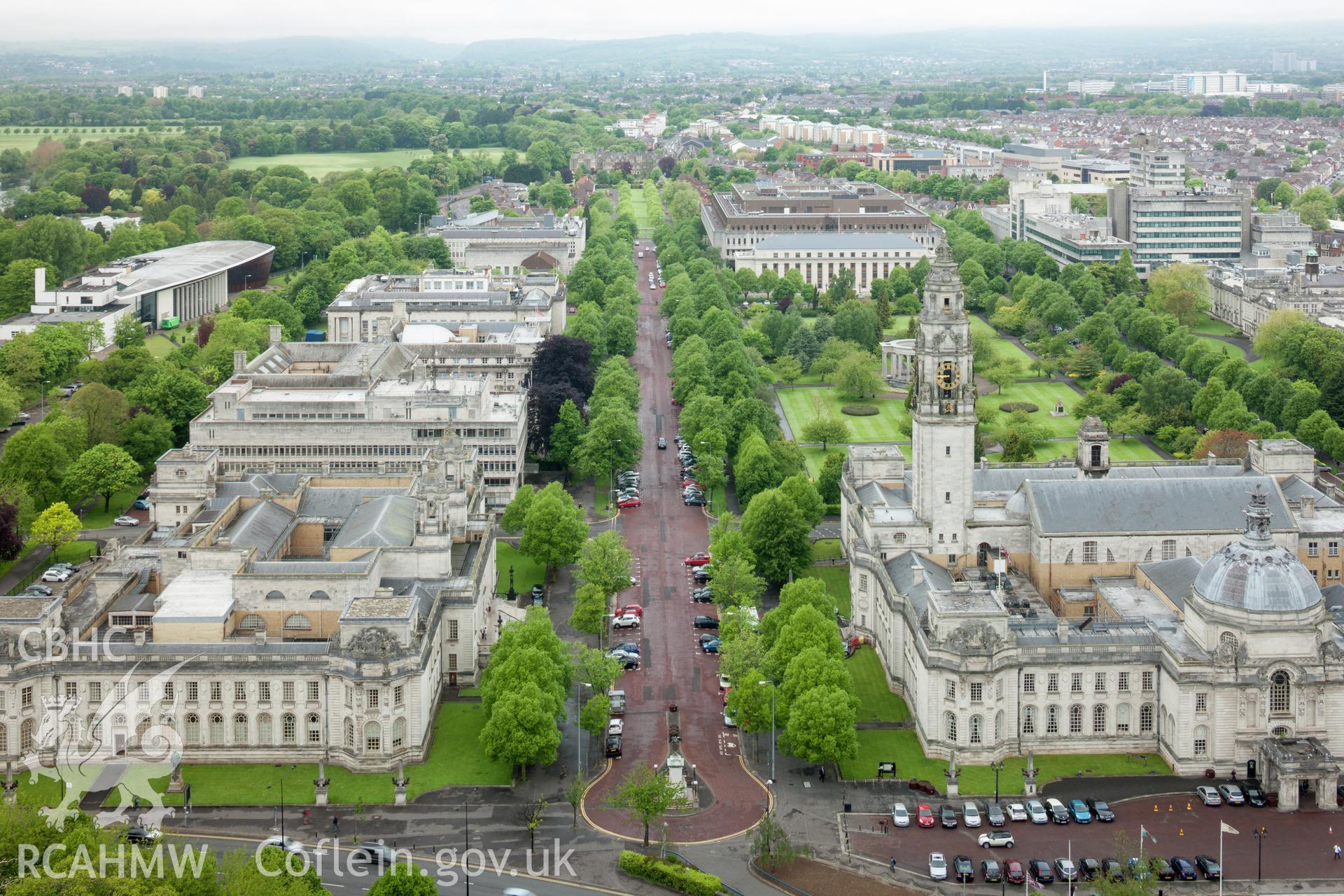 View of the Civic Centre from the roof of the Capital Building