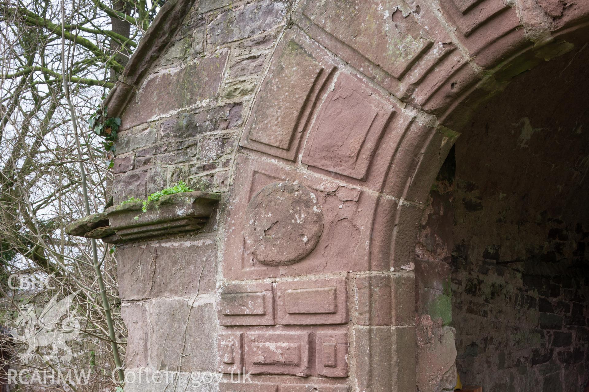 Detail of stone carving decoration