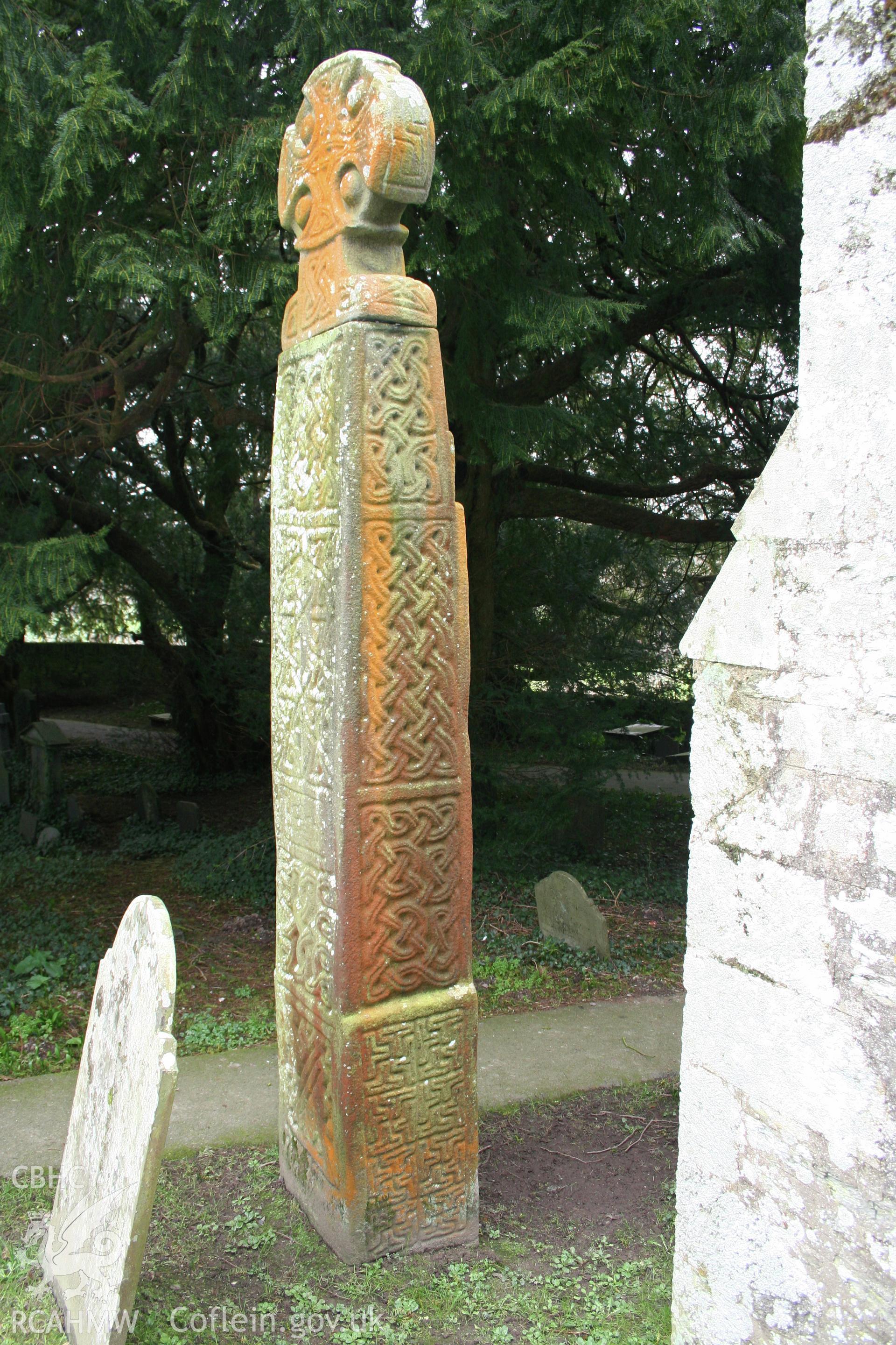 High Cross, St Brynach's Church, Nevern. March 2007. North face.