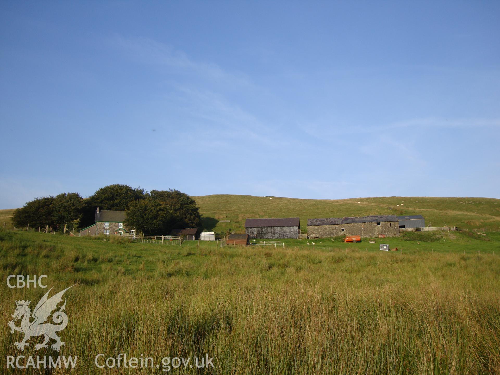 Farmstead at Claerwen, looking east.