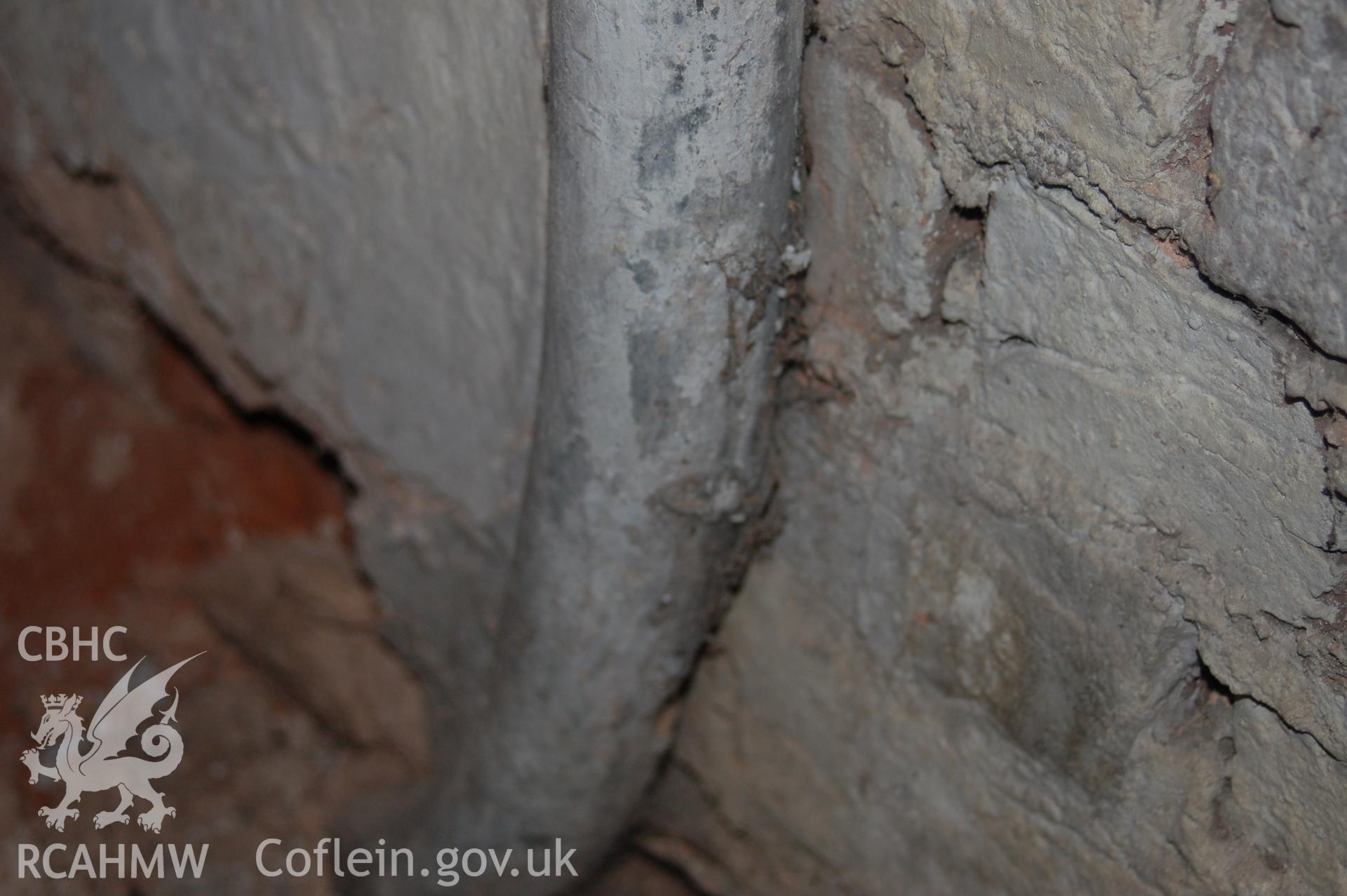 Digital colour photograph showing Iscoyd Park (interior, pipe),  received in the course of Emergency Recording case ref no RCS2/1/2257.