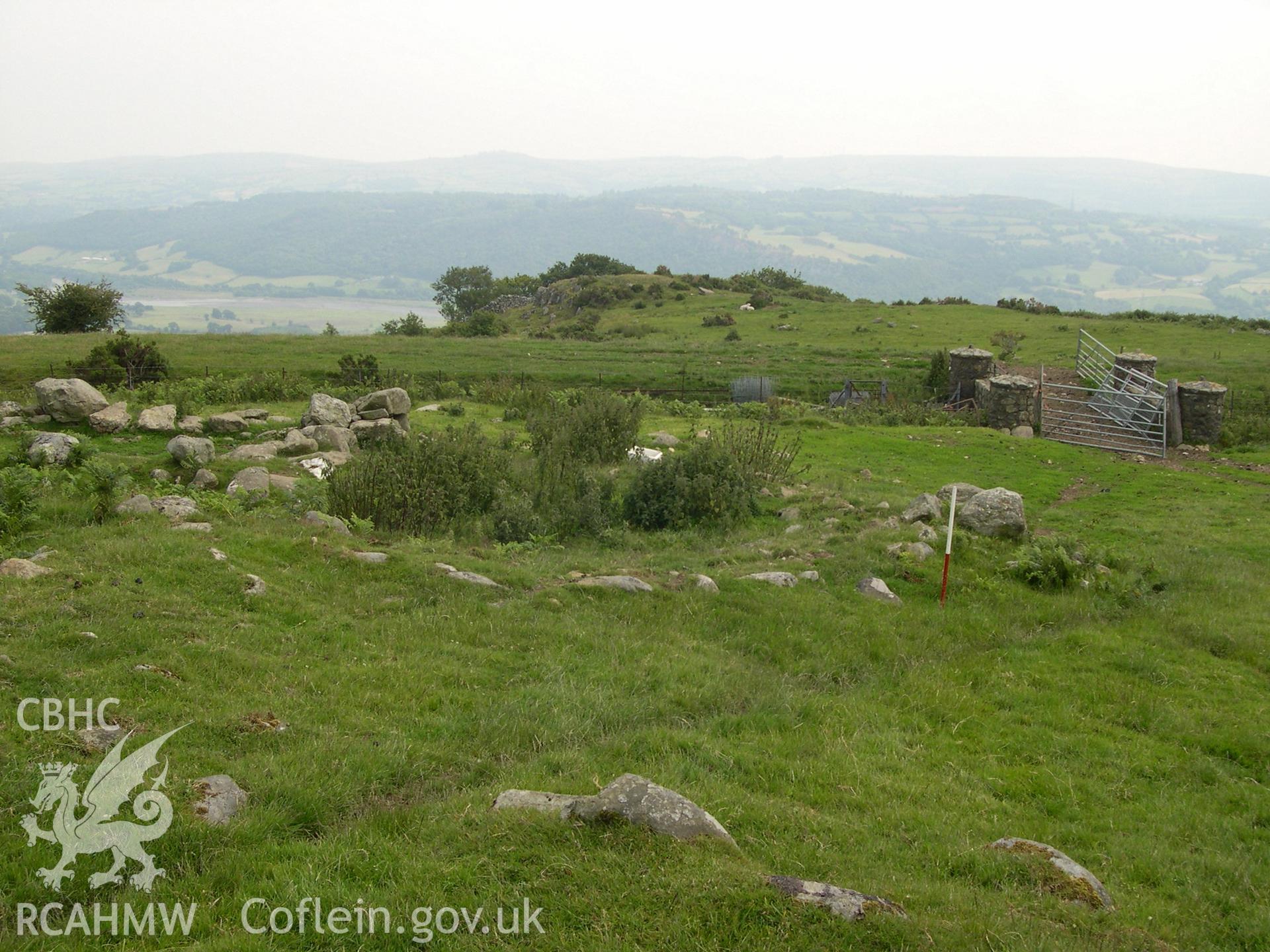 Digital photograph of Pen-y-gaer (SE) Long Hut Settlement from the South. Taken on 01/07/04 by A. Lane during the Eastern Snowdonia (Central) Upland Survey.