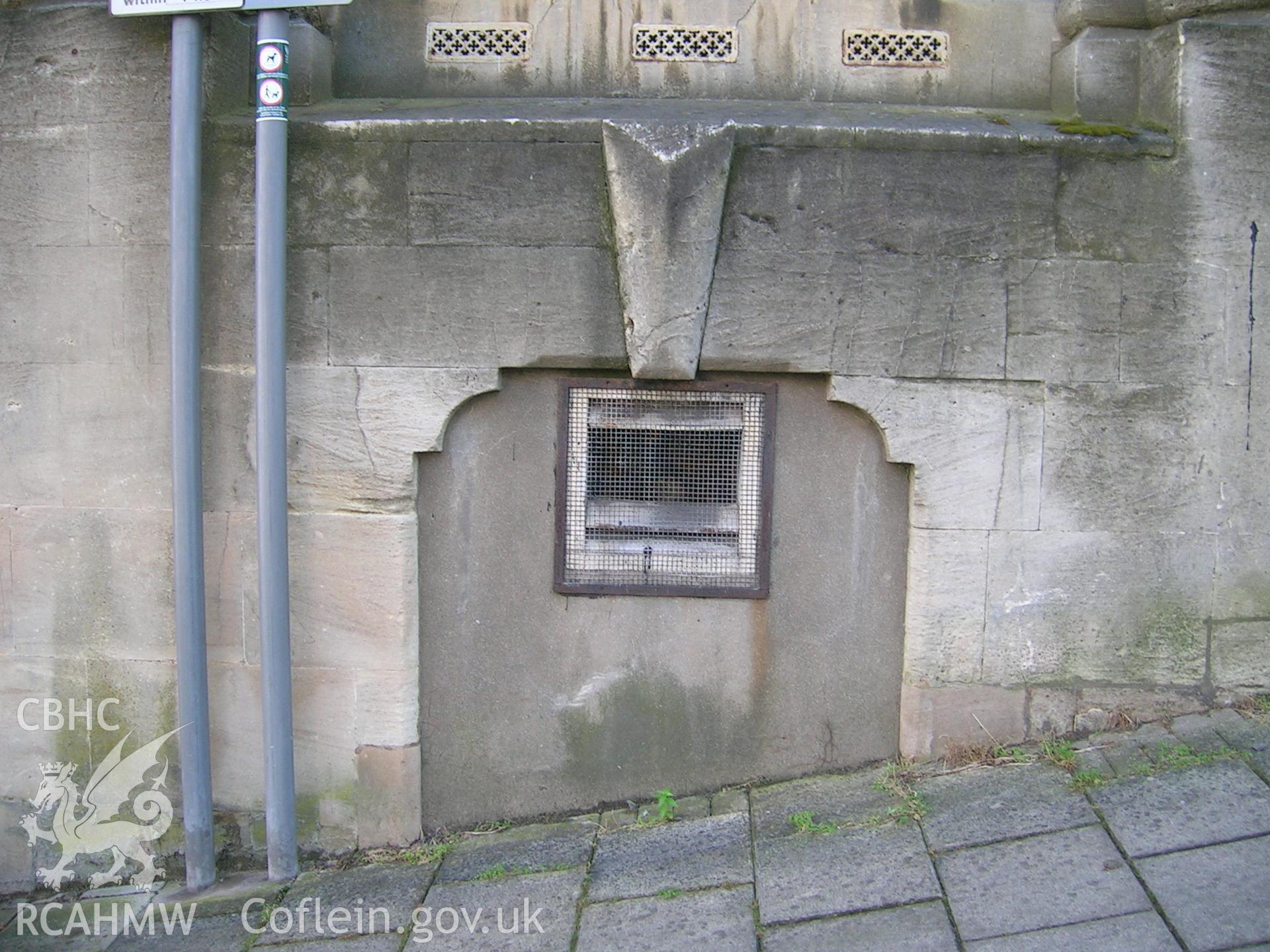 View of North Elevation - ventilation grids in stonework
