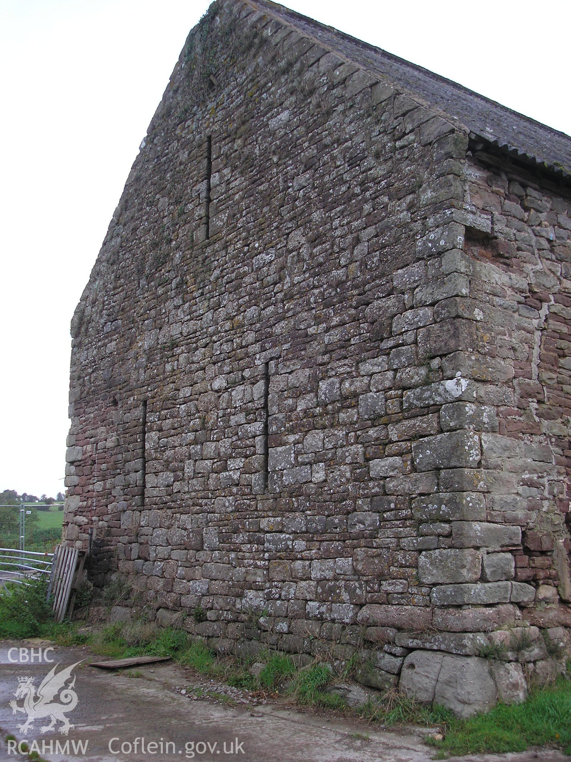 Exterior of barn - gable end