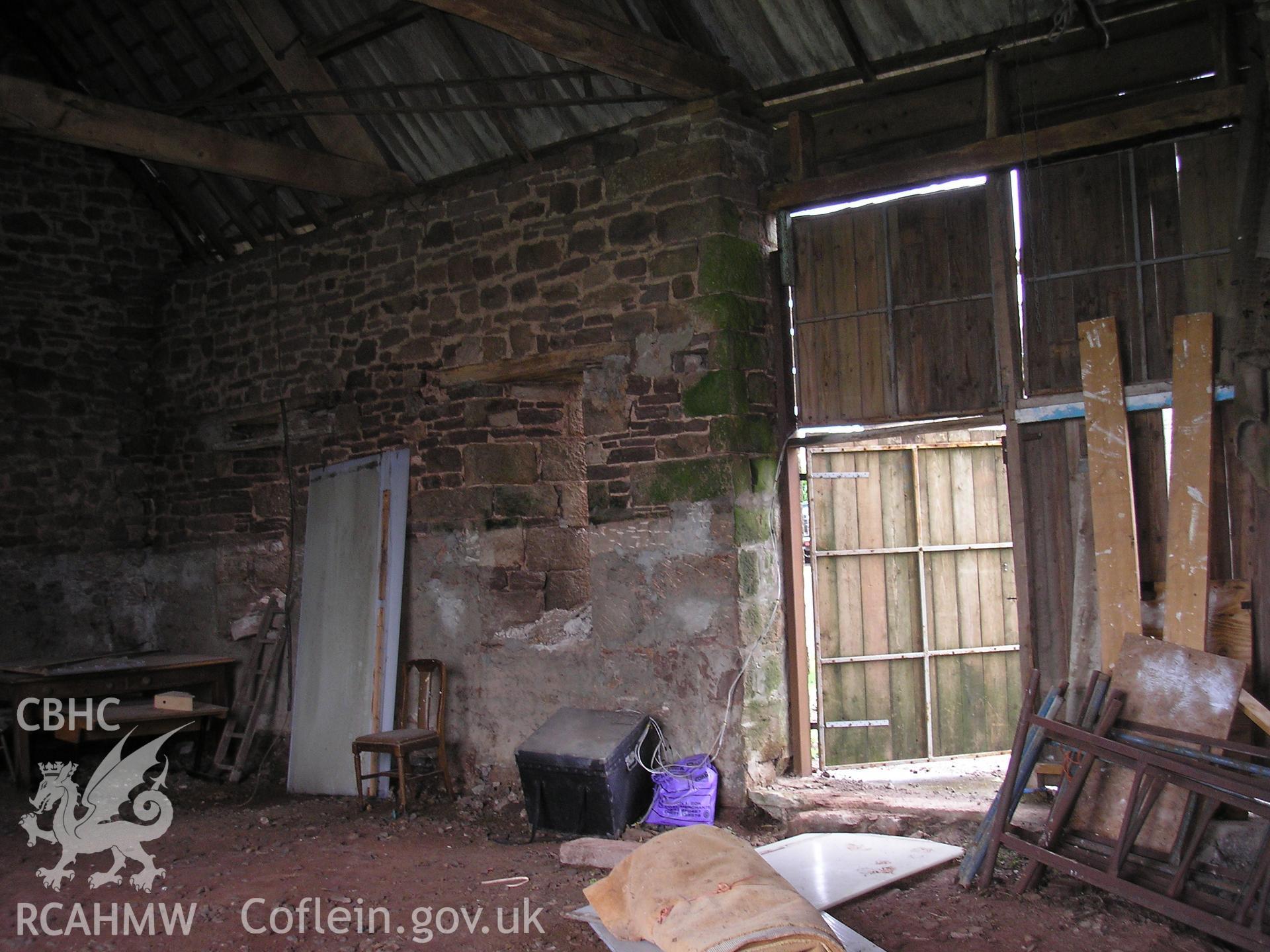 Interior of barn