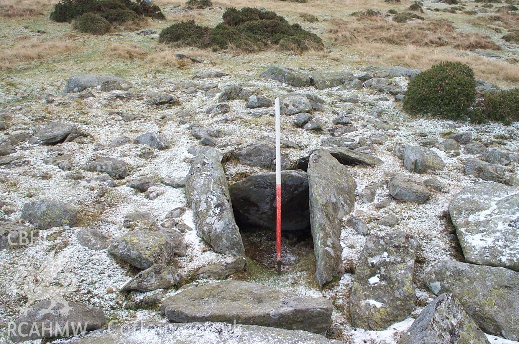 Digital photograph of Foel Lwyd Cairn from the South-east. Taken by P. Schofield on 27/01/2004 during the Eastern Snowdonia (North) Upland Survey.