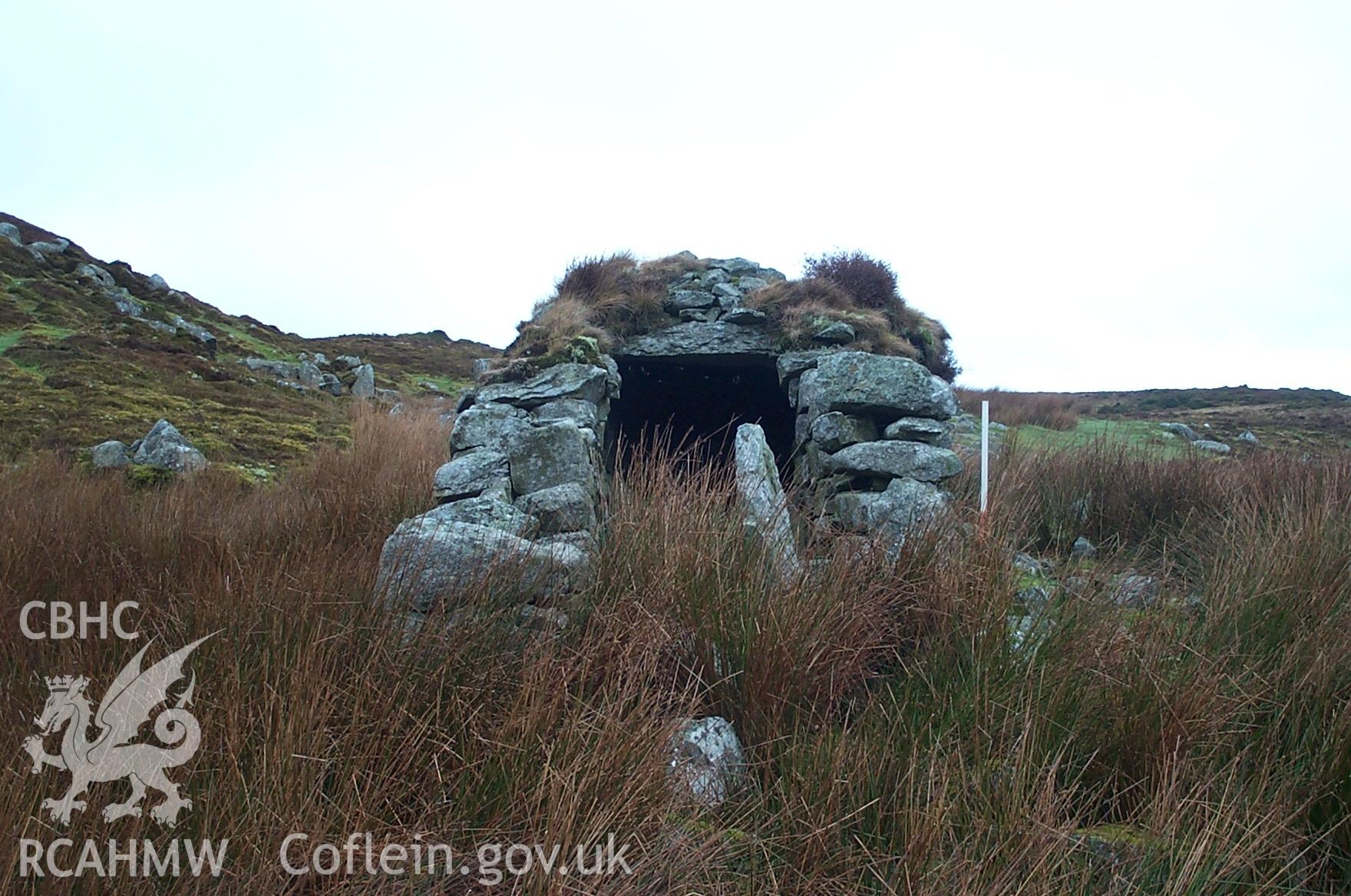 Digital photograph of Tal-y-fan Peat House from the South-west. Taken by P. Schofield on 30/03/2004 during the Eastern Snowdonia (North) Upland Survey.