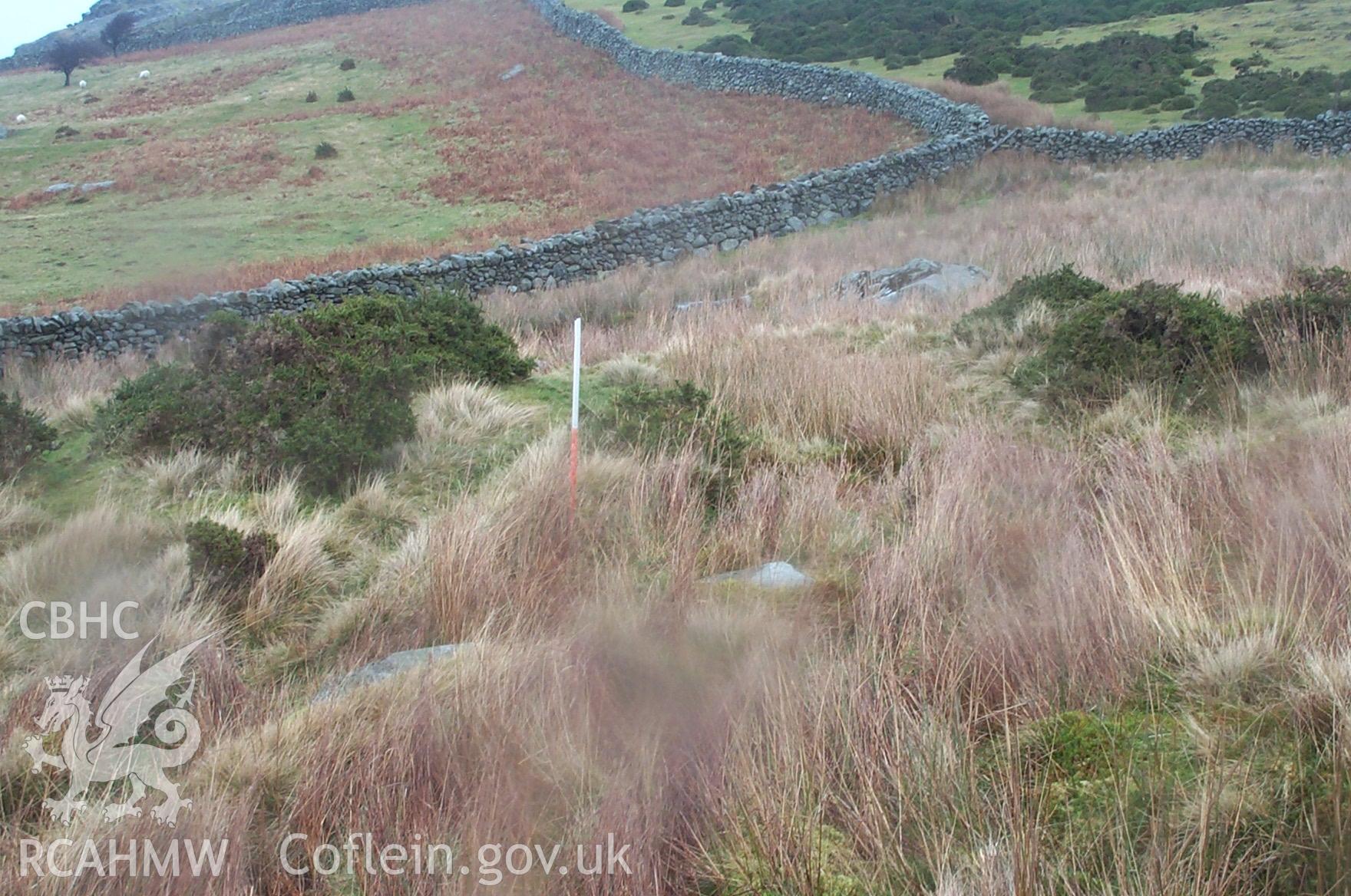 Digital photograph of Boiling Mound  S. Of Garreg Fawr from the North. Taken by P. Schofield on 30/03/2004 during the Eastern Snowdonia (North) Upland Survey.