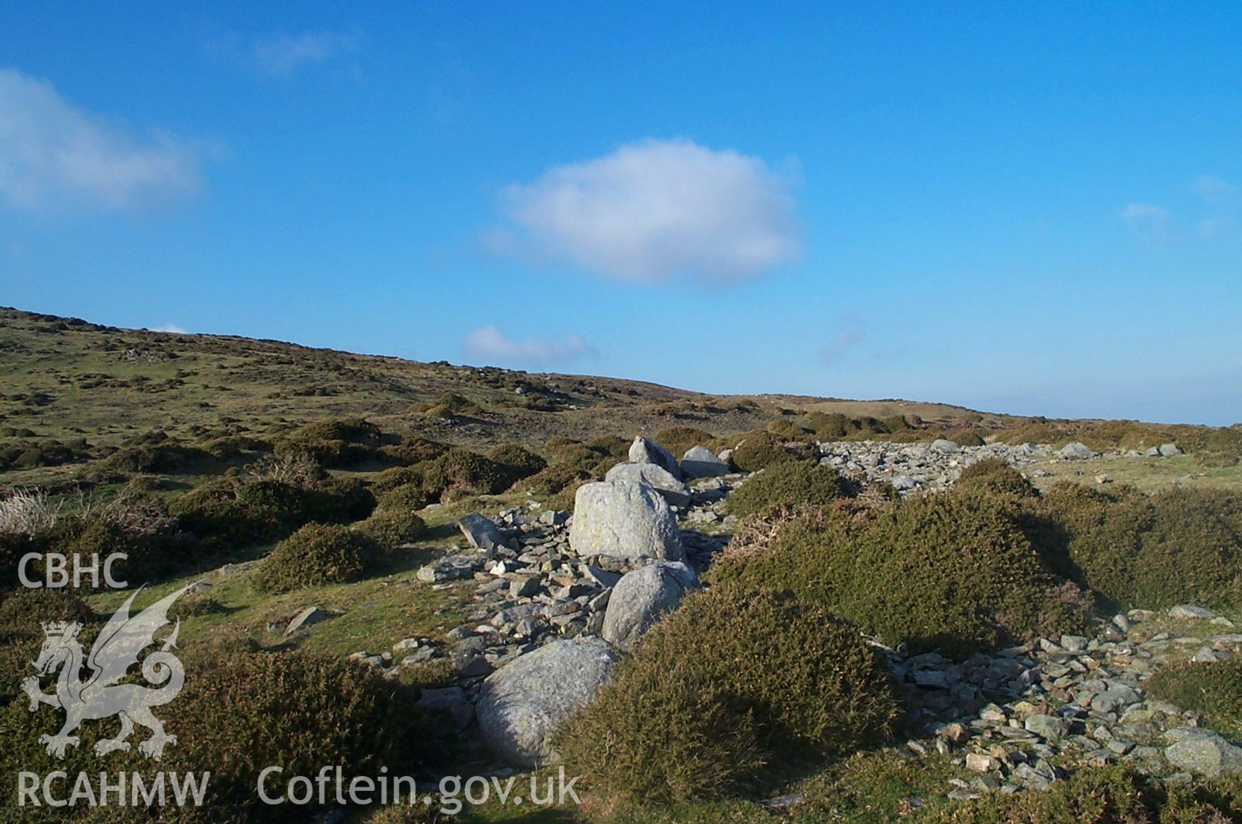 Digital photograph of Caer Bach Hillfort from the North. Taken by P. Schofield on 30/03/2004 during the Eastern Snowdonia (North) Upland Survey.