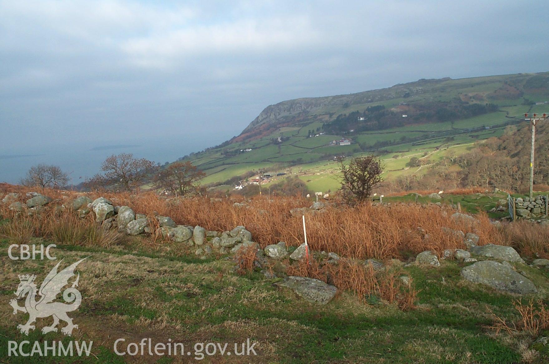 Digital photograph of Garreg Fawr Farmstead from the North. Taken by P. Schofield on 04/12/2003 during the Eastern Snowdonia (North) Upland Survey.