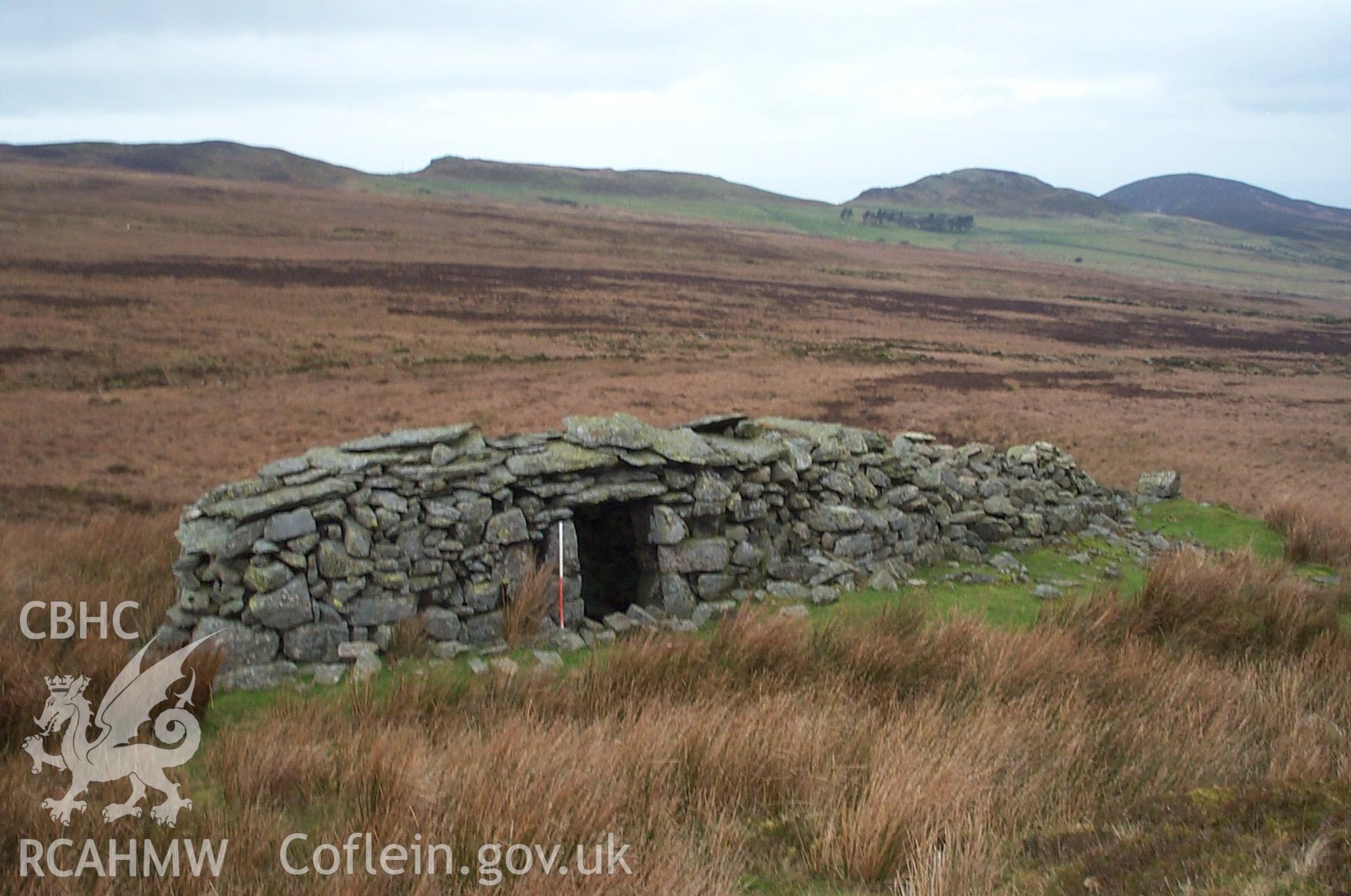 Digital photograph of Tal-y-fan Peat House from the North. Taken by P. Schofield on 30/03/2004 during the Eastern Snowdonia (North) Upland Survey.