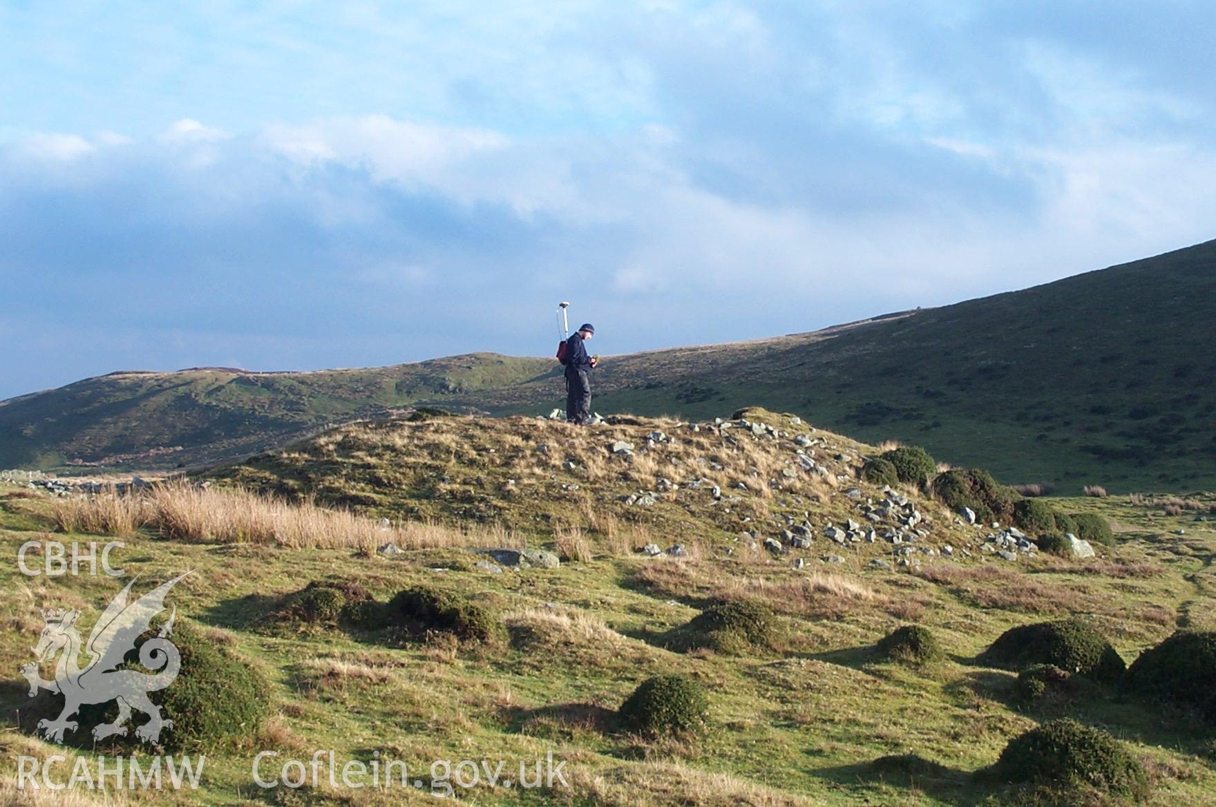 Digital photograph of Cefn Coch Cairn from the East. Taken by P. Schofield on 03/03/2004 during the Eastern Snowdonia (North) Upland Survey.