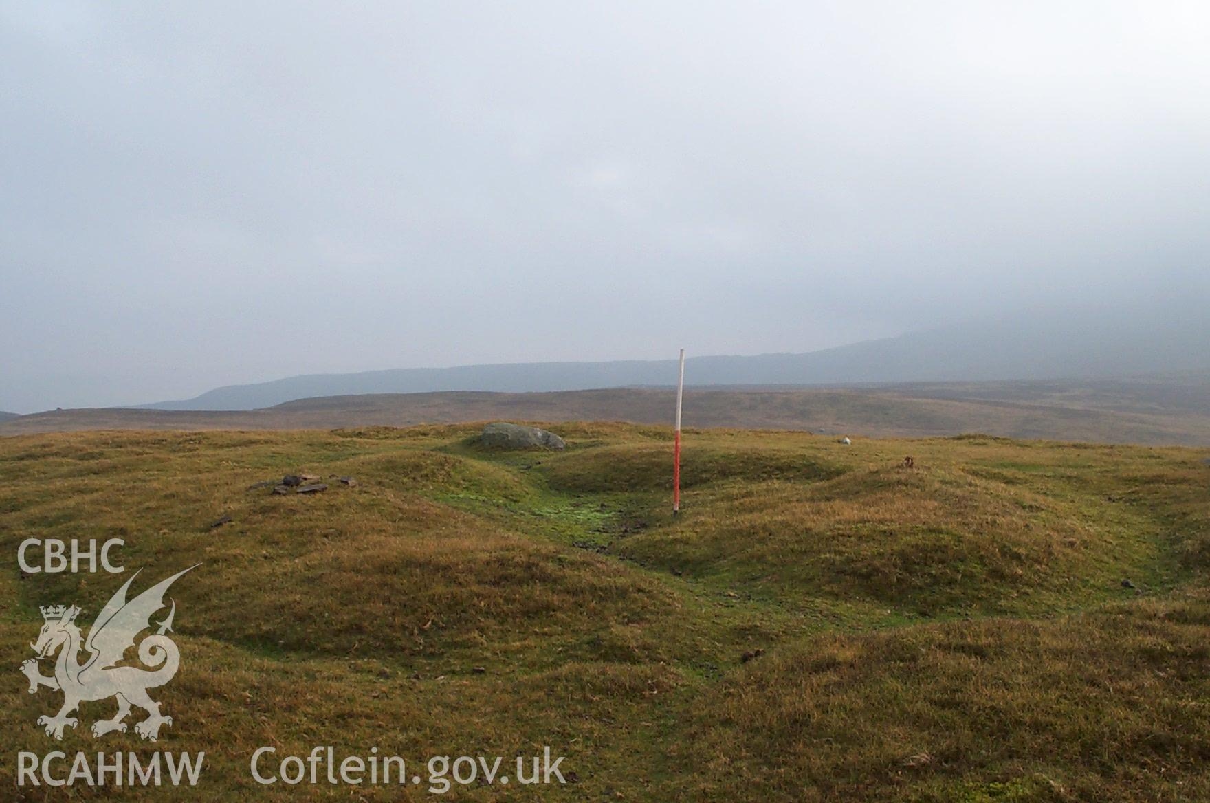 Digital photograph of Moelfre Cairn from the East. Taken by P. Schofield on 26/11/2003 during the Eastern Snowdonia (North) Upland Survey.