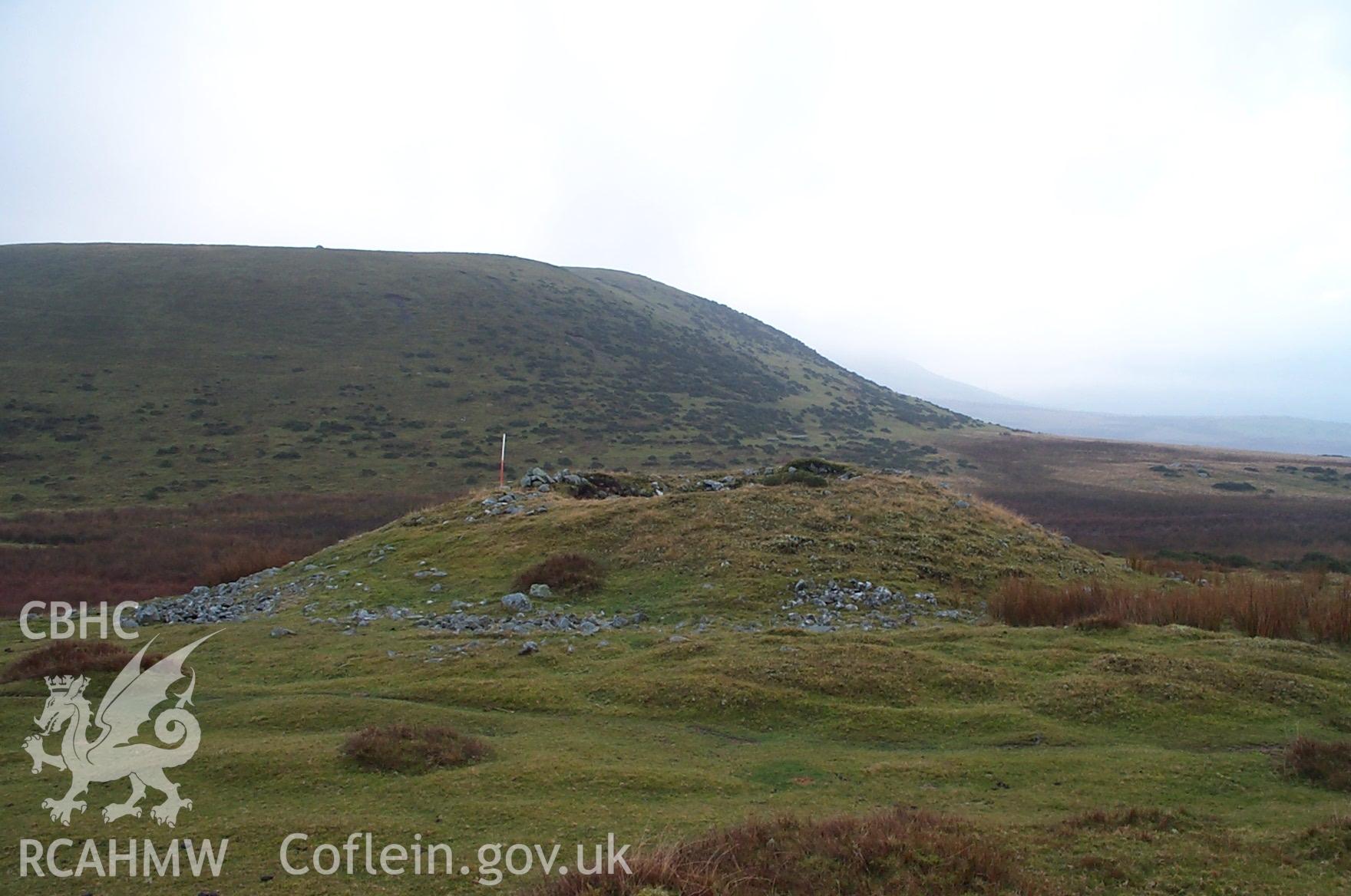 Digital photograph of Cefn Coch Cairn from the South-west. Taken by P. Schofield on 03/03/2004 during the Eastern Snowdonia (North) Upland Survey.