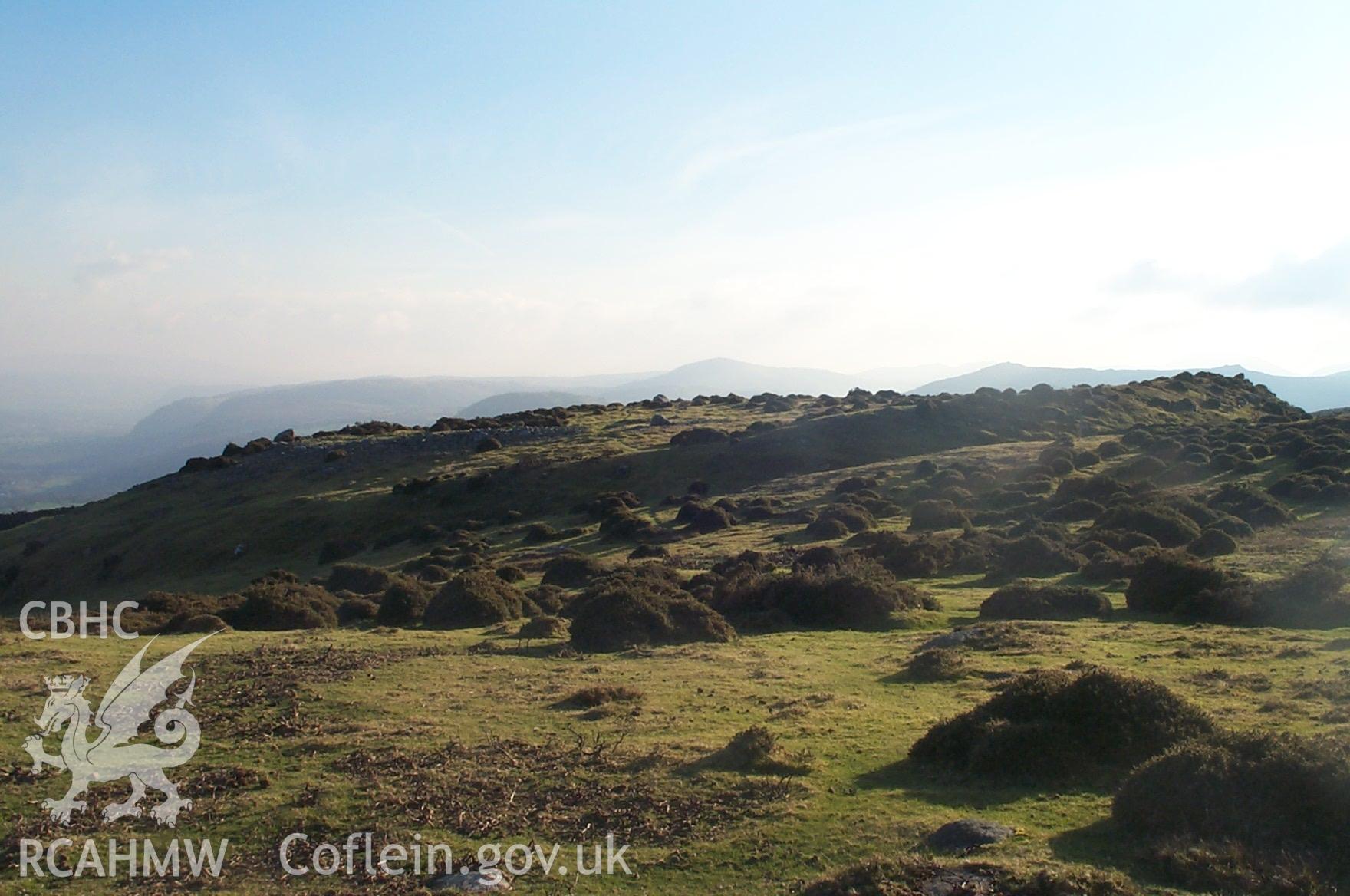 Digital photograph of Caer Bach Hillfort from the South. Taken by P. Schofield on 30/03/2004 during the Eastern Snowdonia (North) Upland Survey.