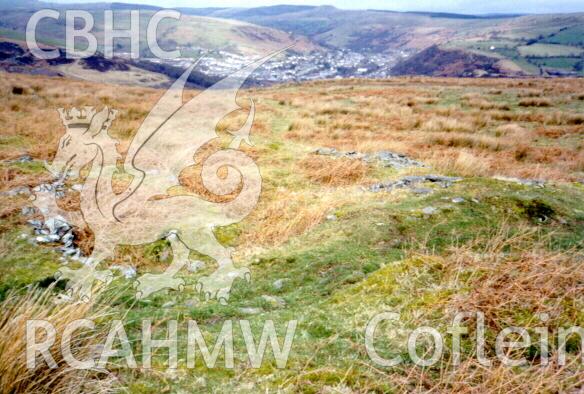 Digital colour photograph showing site 1740m (Rhiwgarn), looking north - used in the Glamorgan-Gwent Archaeological Trust Report on the deserted rural settlements of Glamorgan.