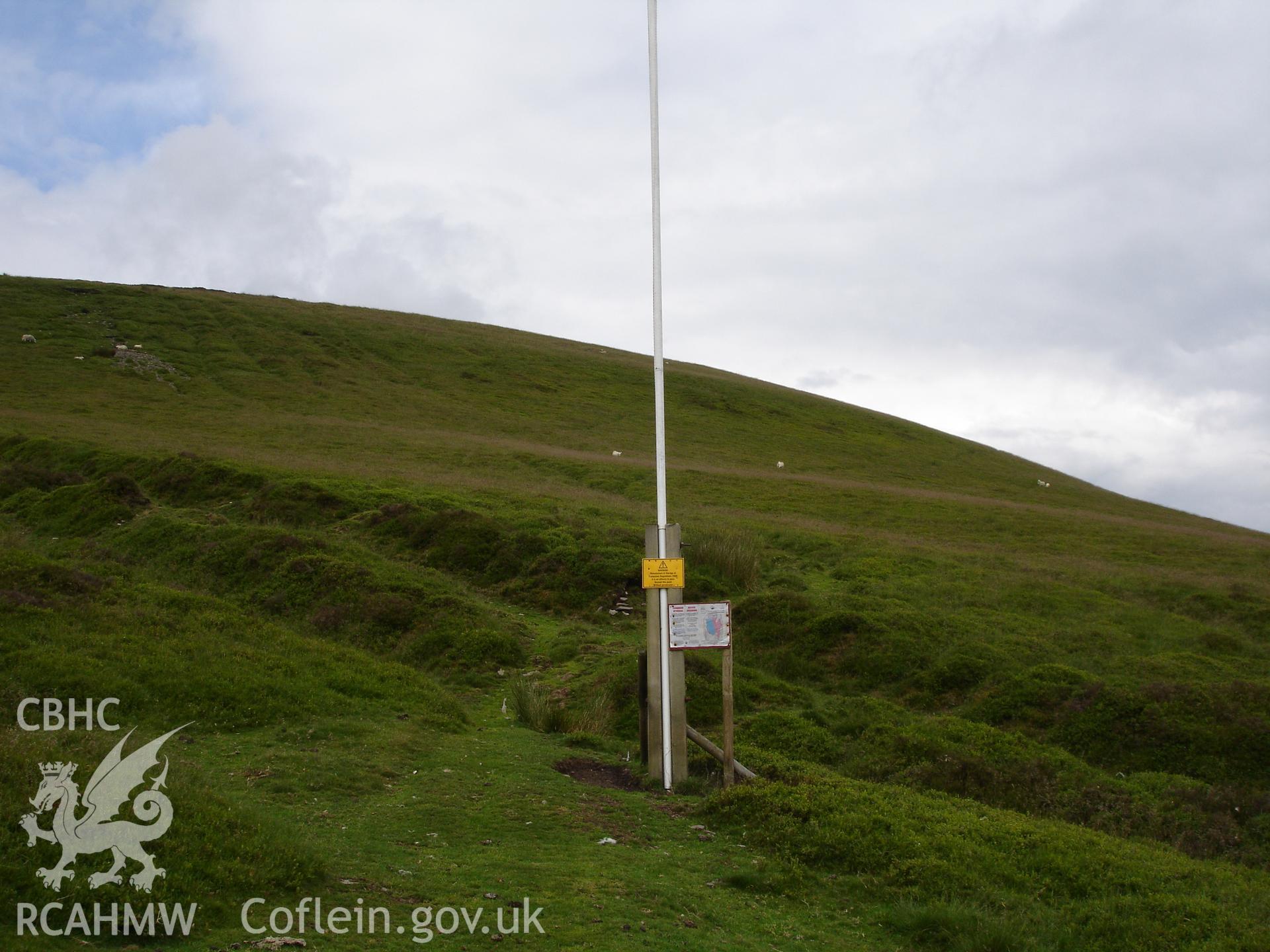 Flagpole, looking northeast.