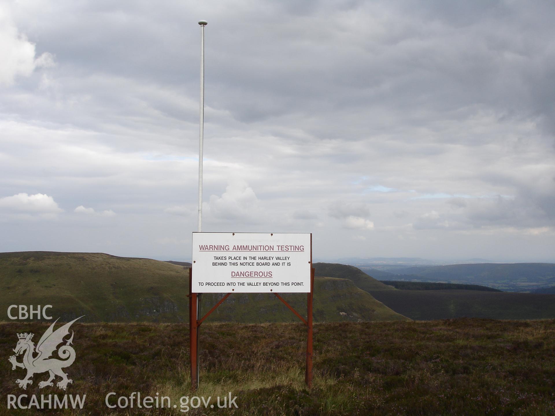 Flagpole, looking east.