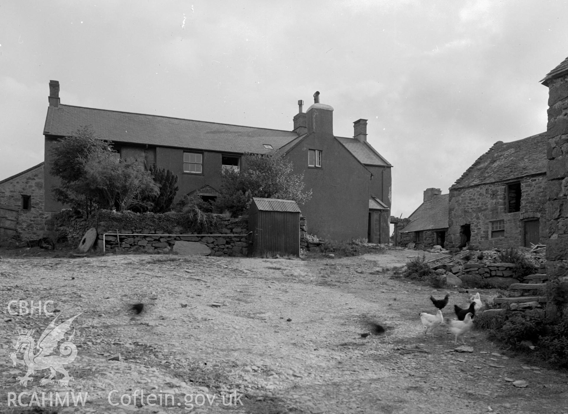 A view of Plas Uchaf, late 16th century farmhouse .