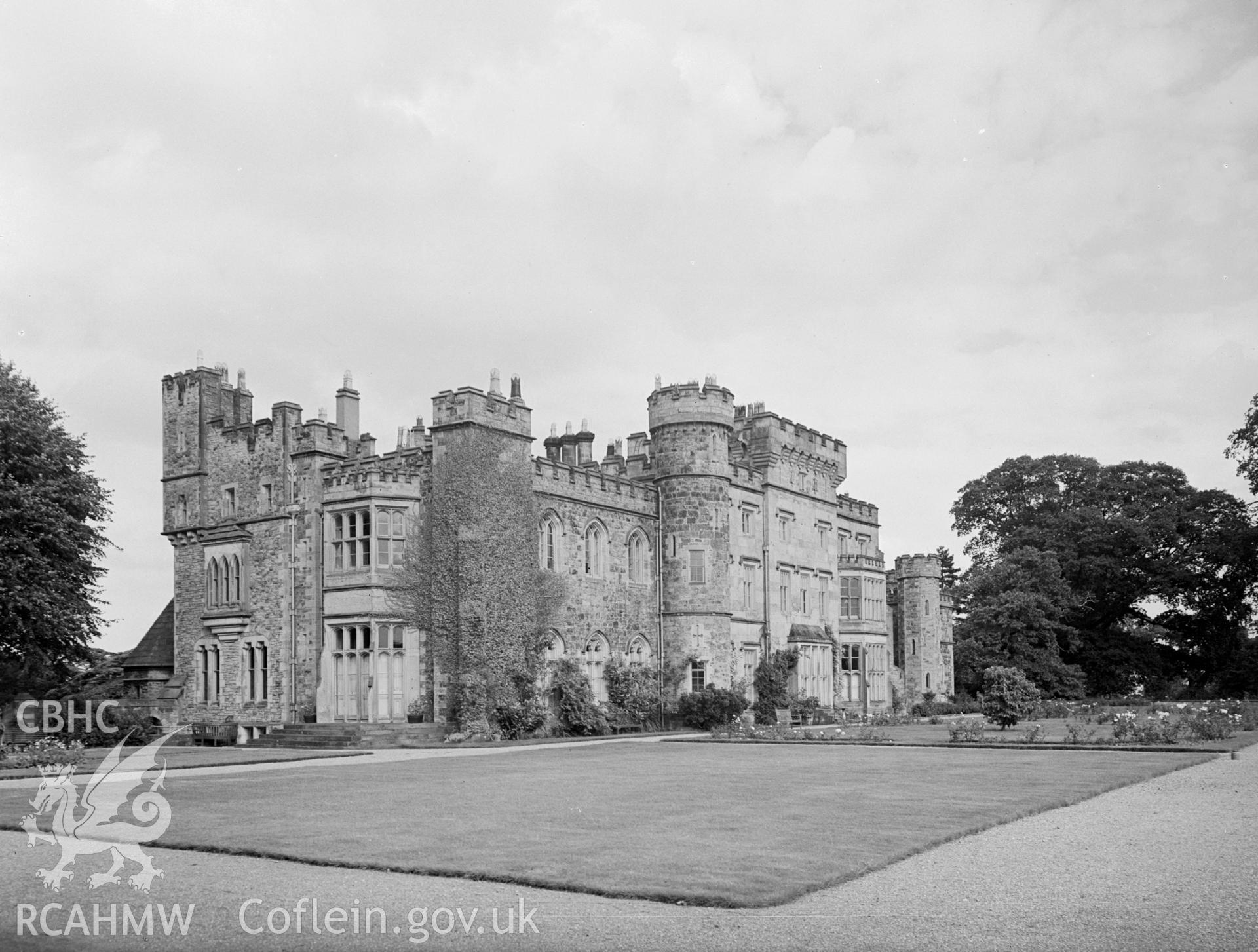 A view of a Hawerden Castle from the south west.