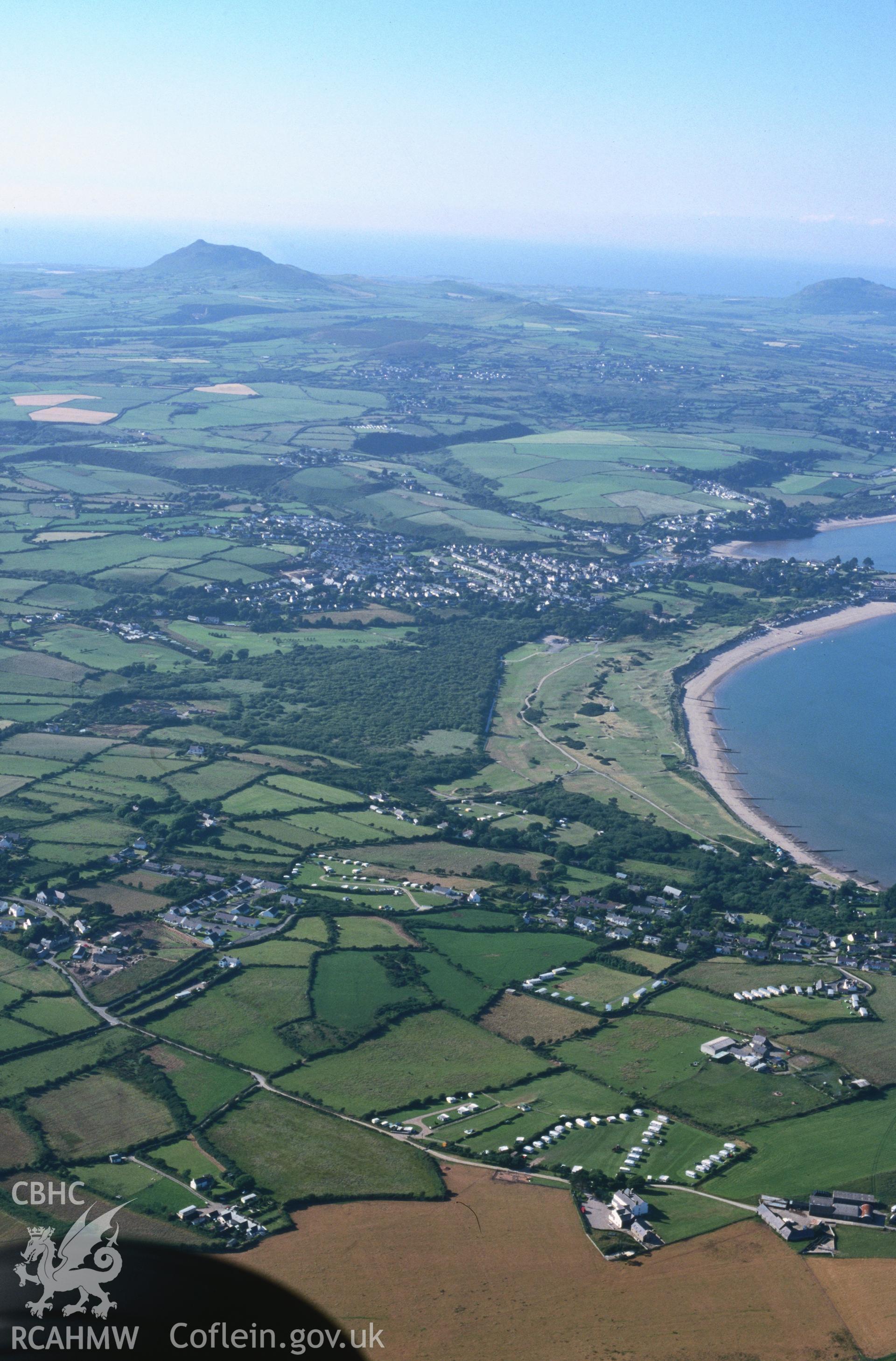 Slide of RCAHMW colour oblique aerial photograph of Abersoch, taken by T.G. Driver, 26/6/2000.