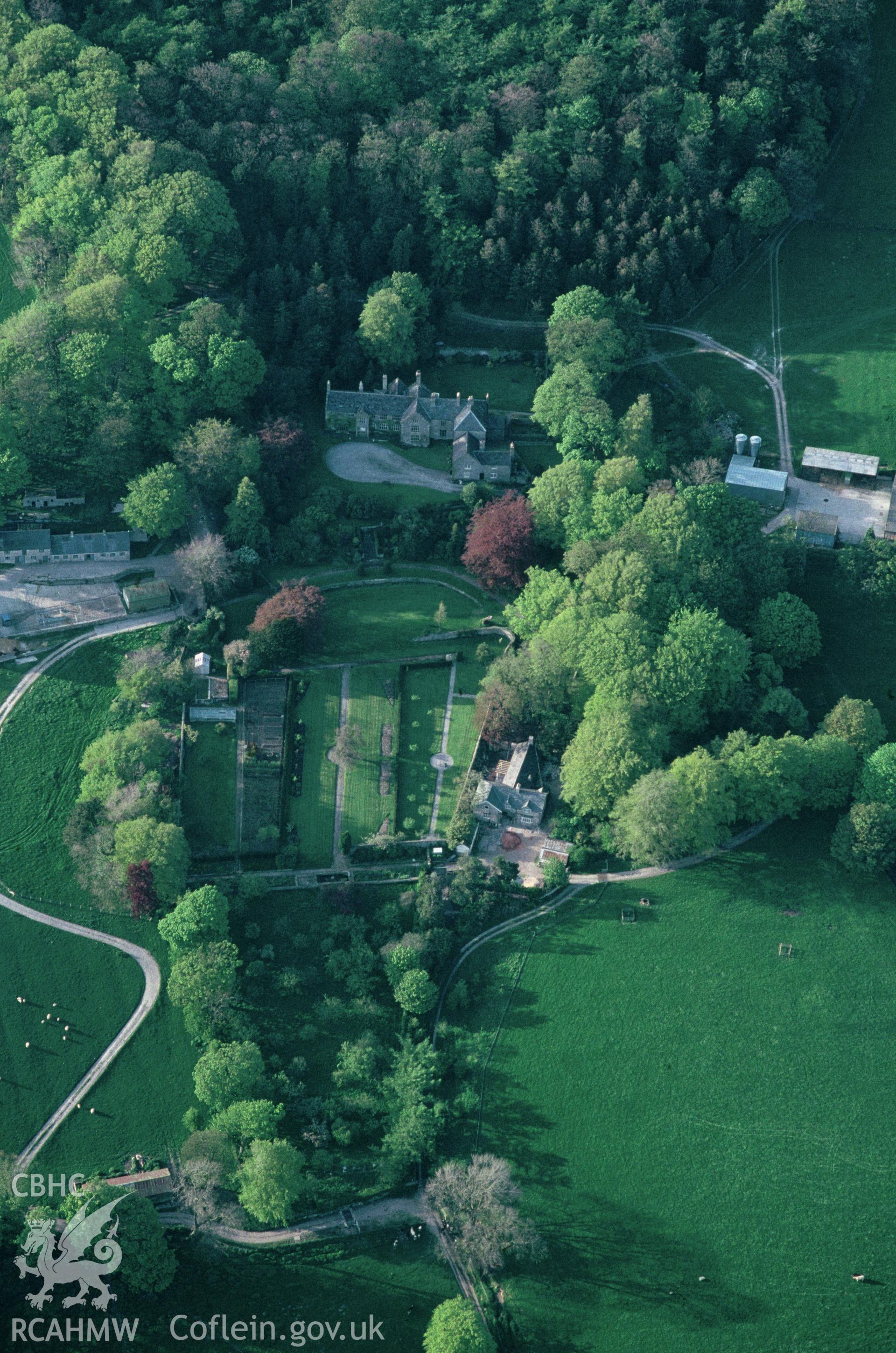 Slide of RCAHMW colour oblique aerial photograph of Golden Grove;gulgrave;gwilyre, taken by C.R. Musson, 2/5/1993.