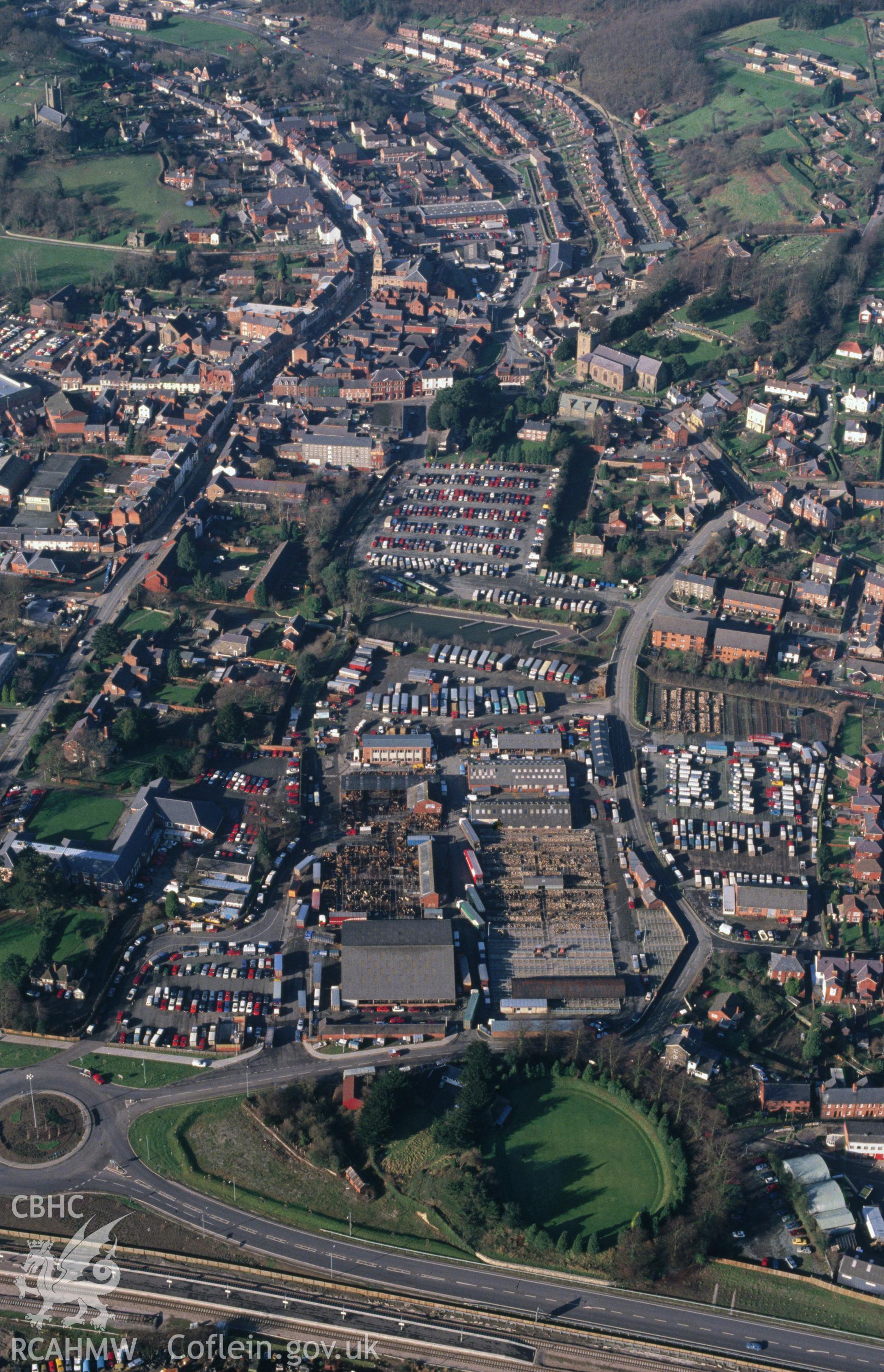 RCAHMW colour oblique aerial photograph of Domen Gastell, Welshpool taken on 30/01/1995 by C.R. Musson