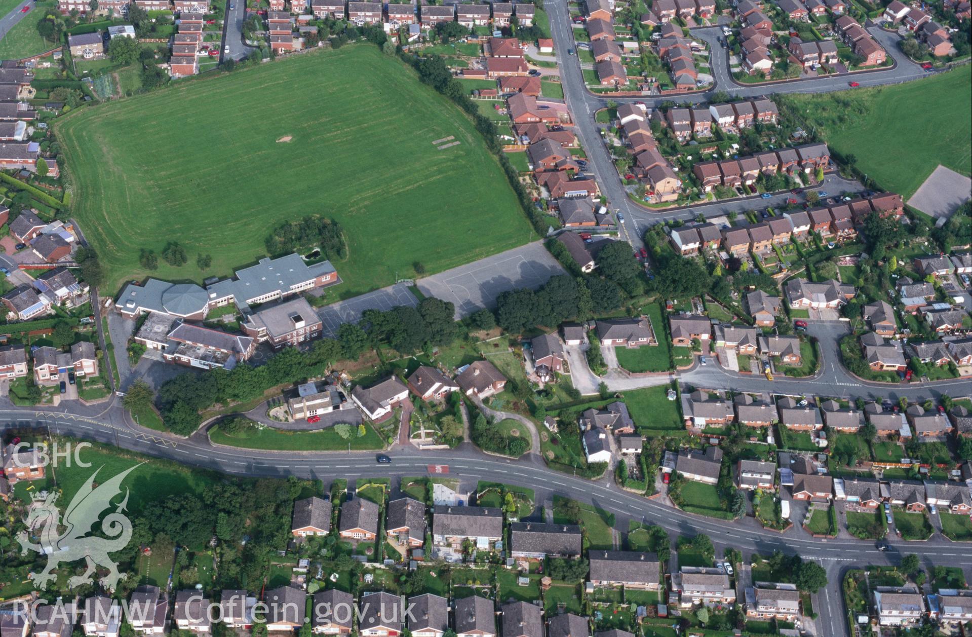 Slide of RCAHMW colour oblique aerial photograph of Buckley, taken by T.G. Driver, 30/8/2000.