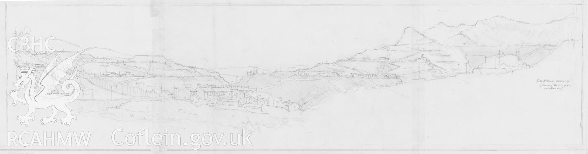 The Oakeley Gash: (pencil) site study.