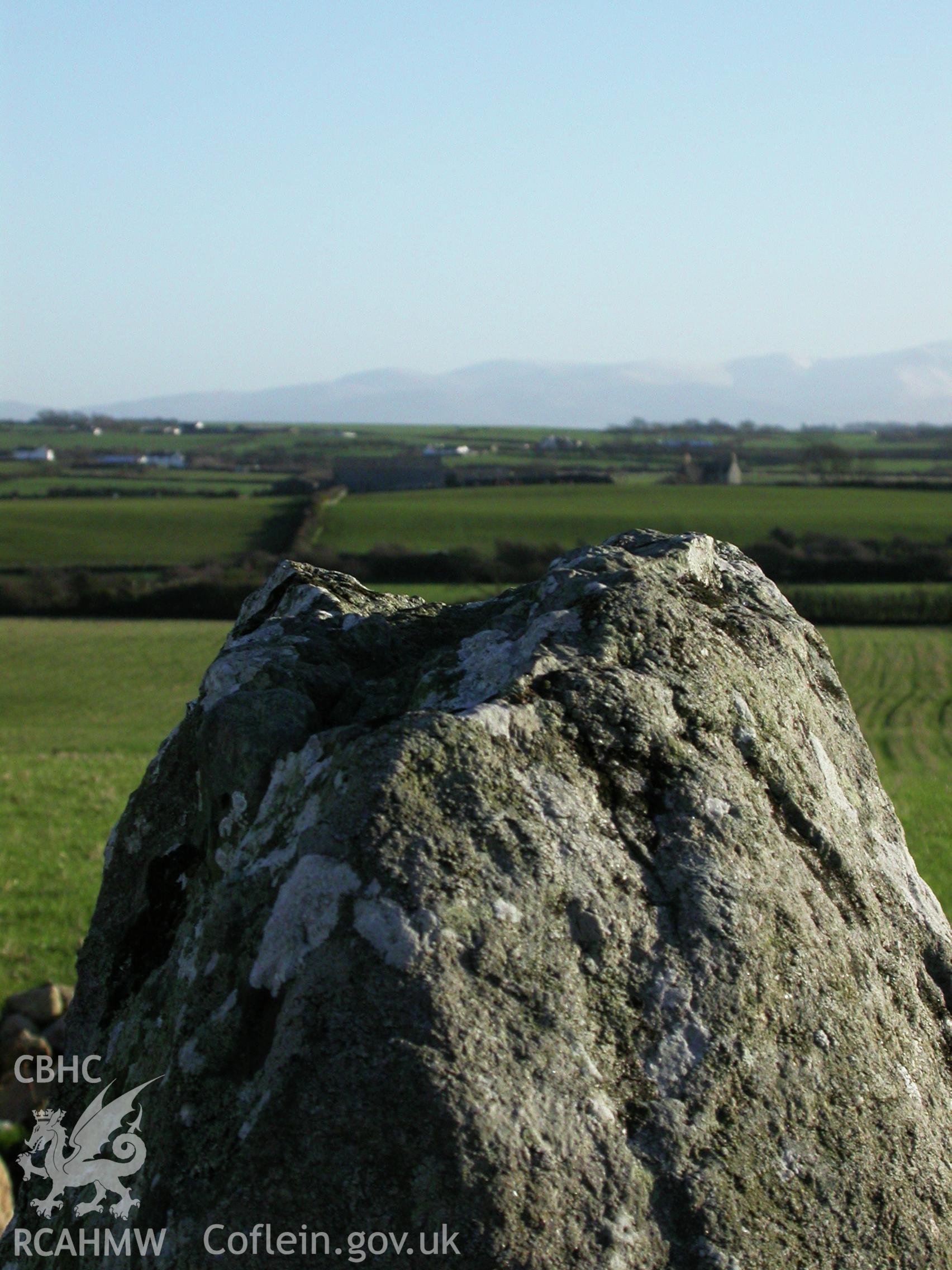 Bodfeddan Inscribed Stone from west.